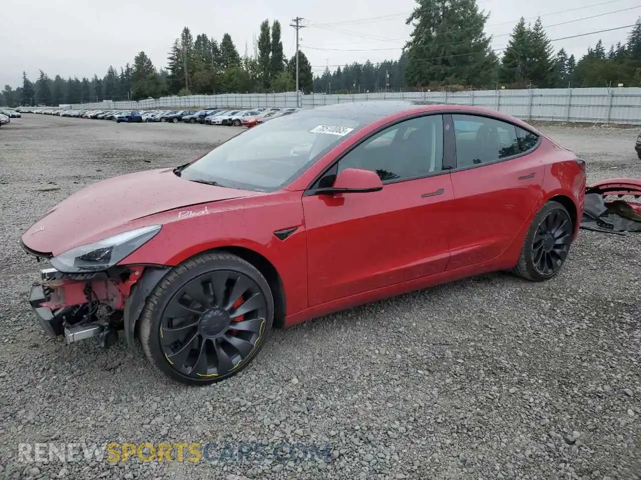 1 Photograph of a damaged car 5YJ3E1EC7PF693815 TESLA MODEL 3 2023