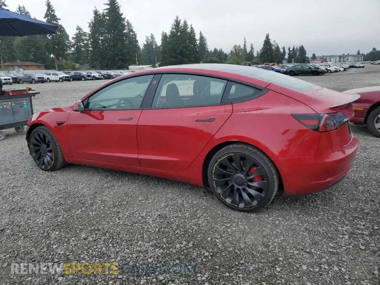 2 Photograph of a damaged car 5YJ3E1EC7PF693815 TESLA MODEL 3 2023