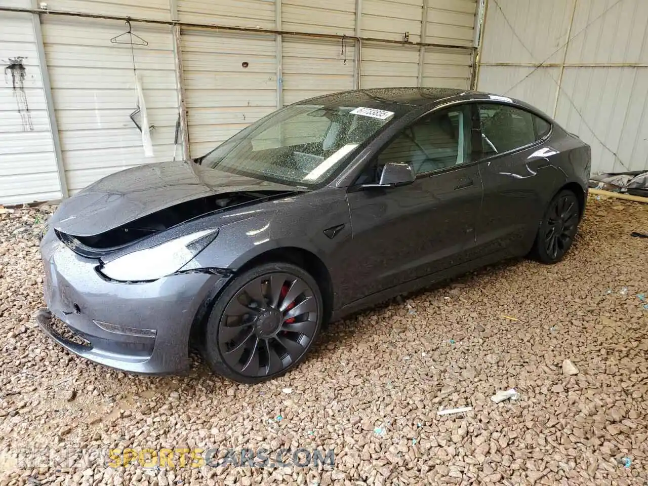 1 Photograph of a damaged car 5YJ3E1EC8PF689644 TESLA MODEL 3 2023