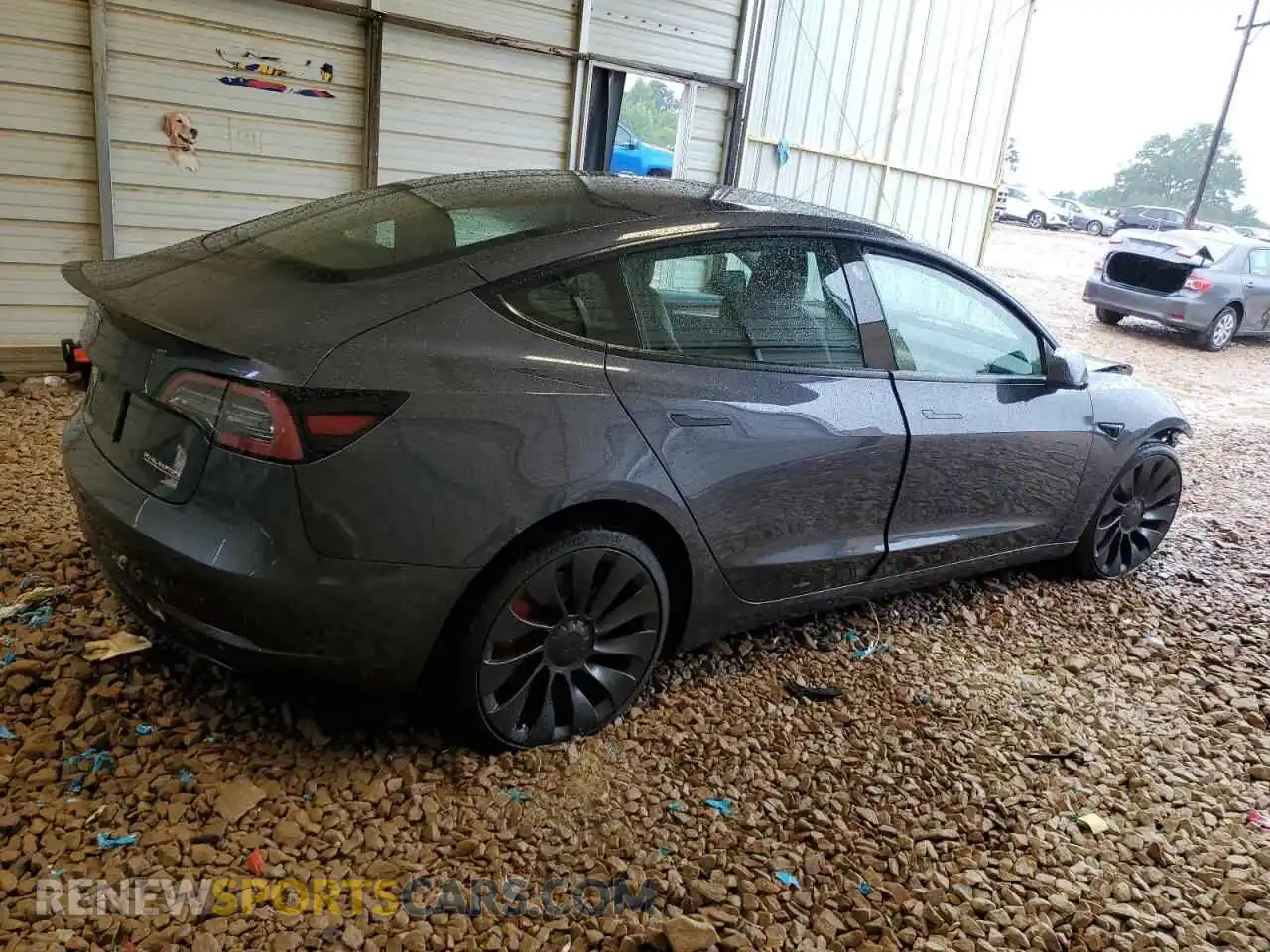 3 Photograph of a damaged car 5YJ3E1EC8PF689644 TESLA MODEL 3 2023