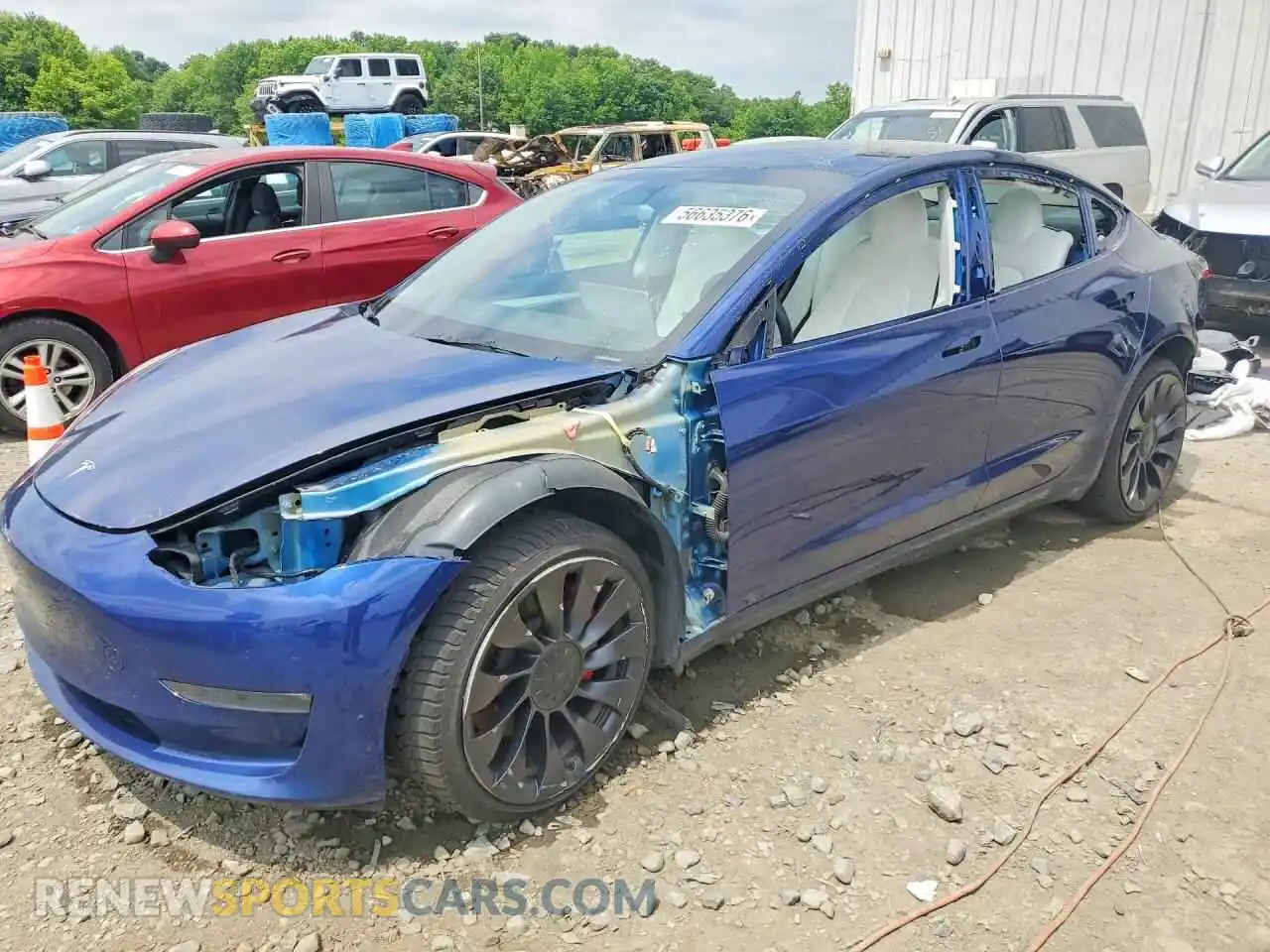 1 Фотография поврежденного автомобиля 5YJ3E1EC9PF472300 TESLA MODEL 3 2023