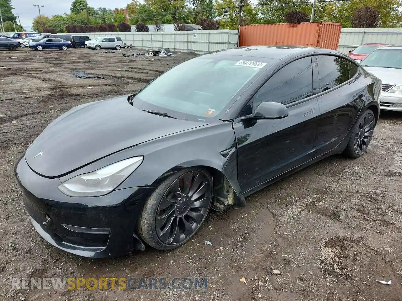 1 Photograph of a damaged car 5YJ3E1EC9PF618064 TESLA MODEL 3 2023