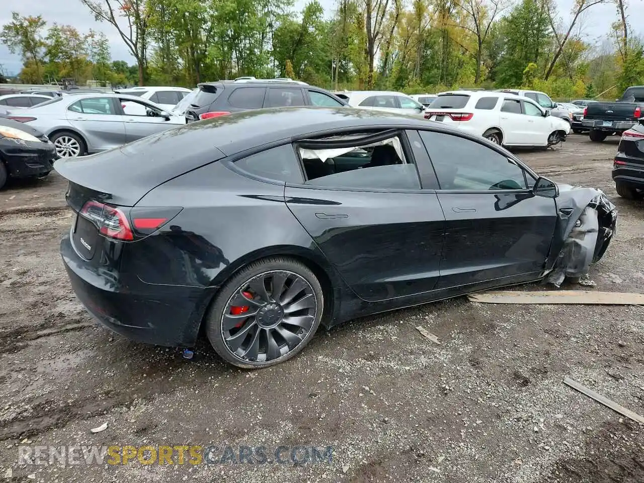 3 Photograph of a damaged car 5YJ3E1EC9PF618064 TESLA MODEL 3 2023