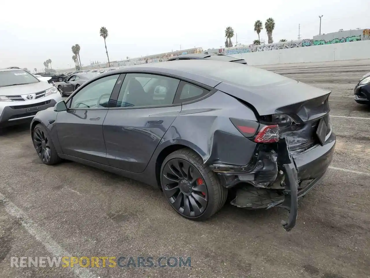 2 fotografías del automóvil dañado 5YJ3E1EC9PF628139 TESLA MODEL 3 2023