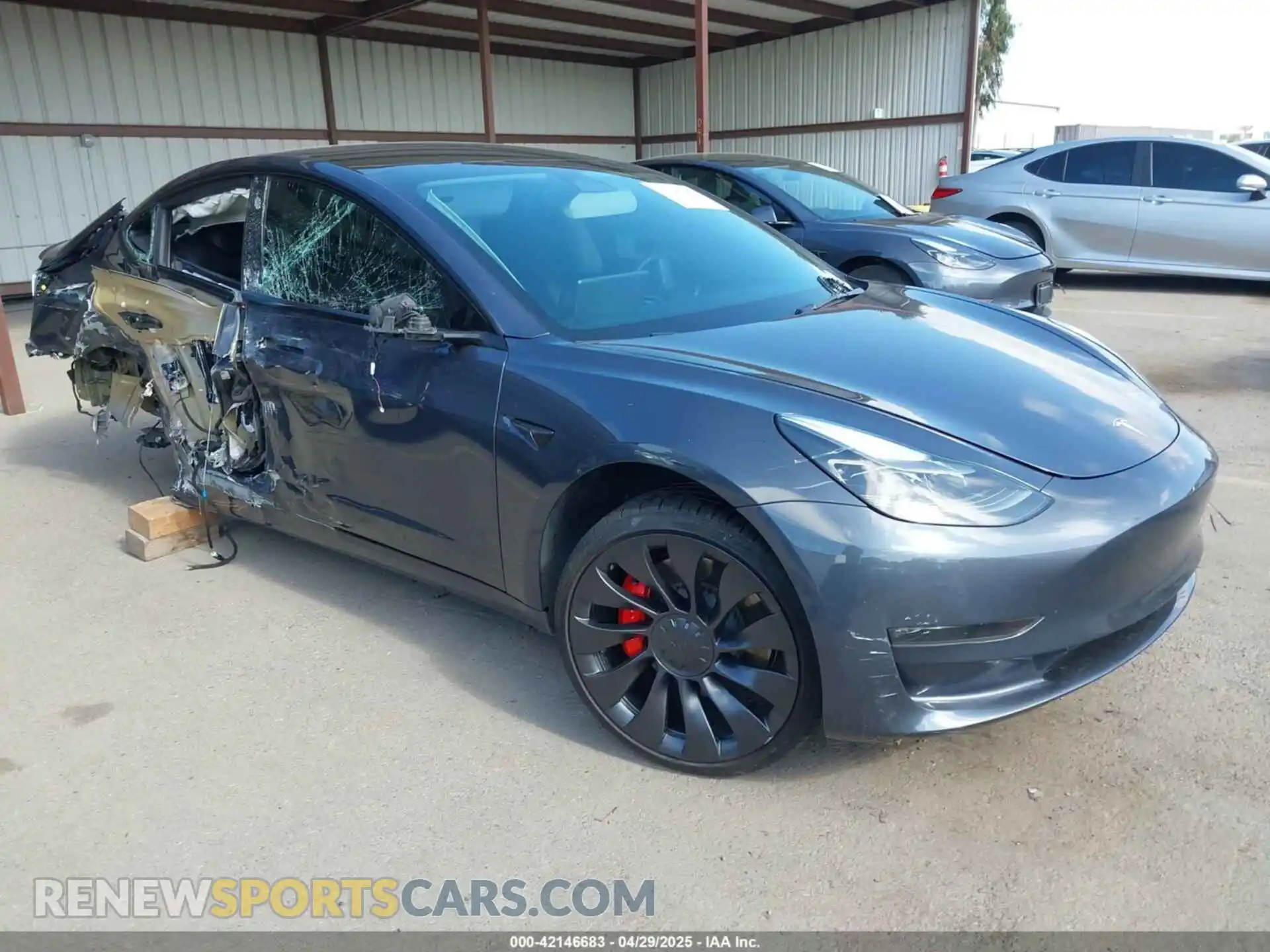 1 Photograph of a damaged car 5YJ3E1ECXPF410212 TESLA MODEL 3 2023