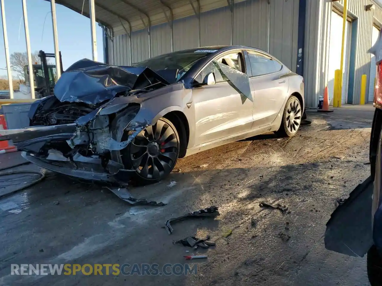 1 Photograph of a damaged car 5YJ3E1ECXPF418780 TESLA MODEL 3 2023