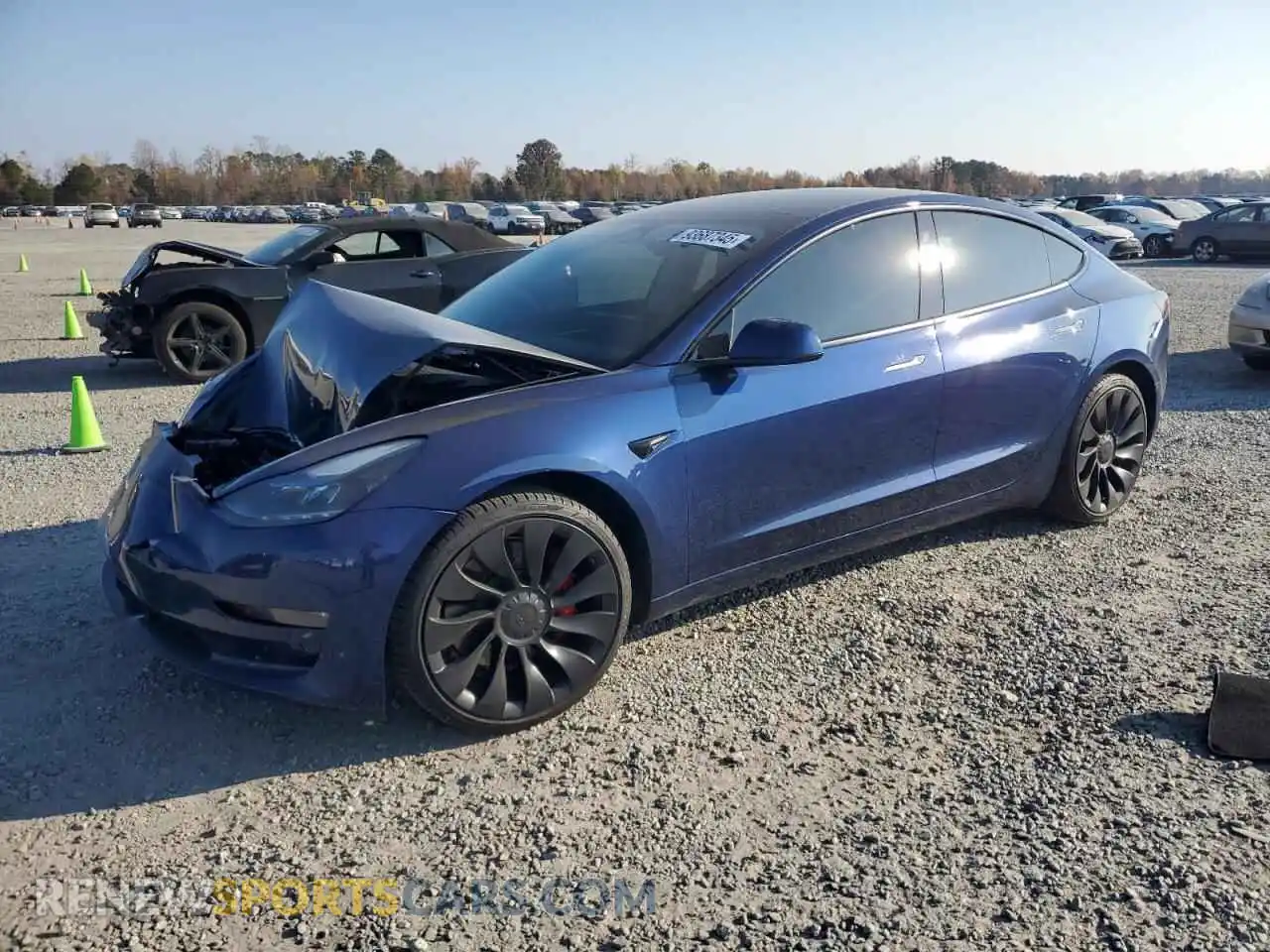 1 Photograph of a damaged car 5YJ3E1ECXPF519446 TESLA MODEL 3 2023