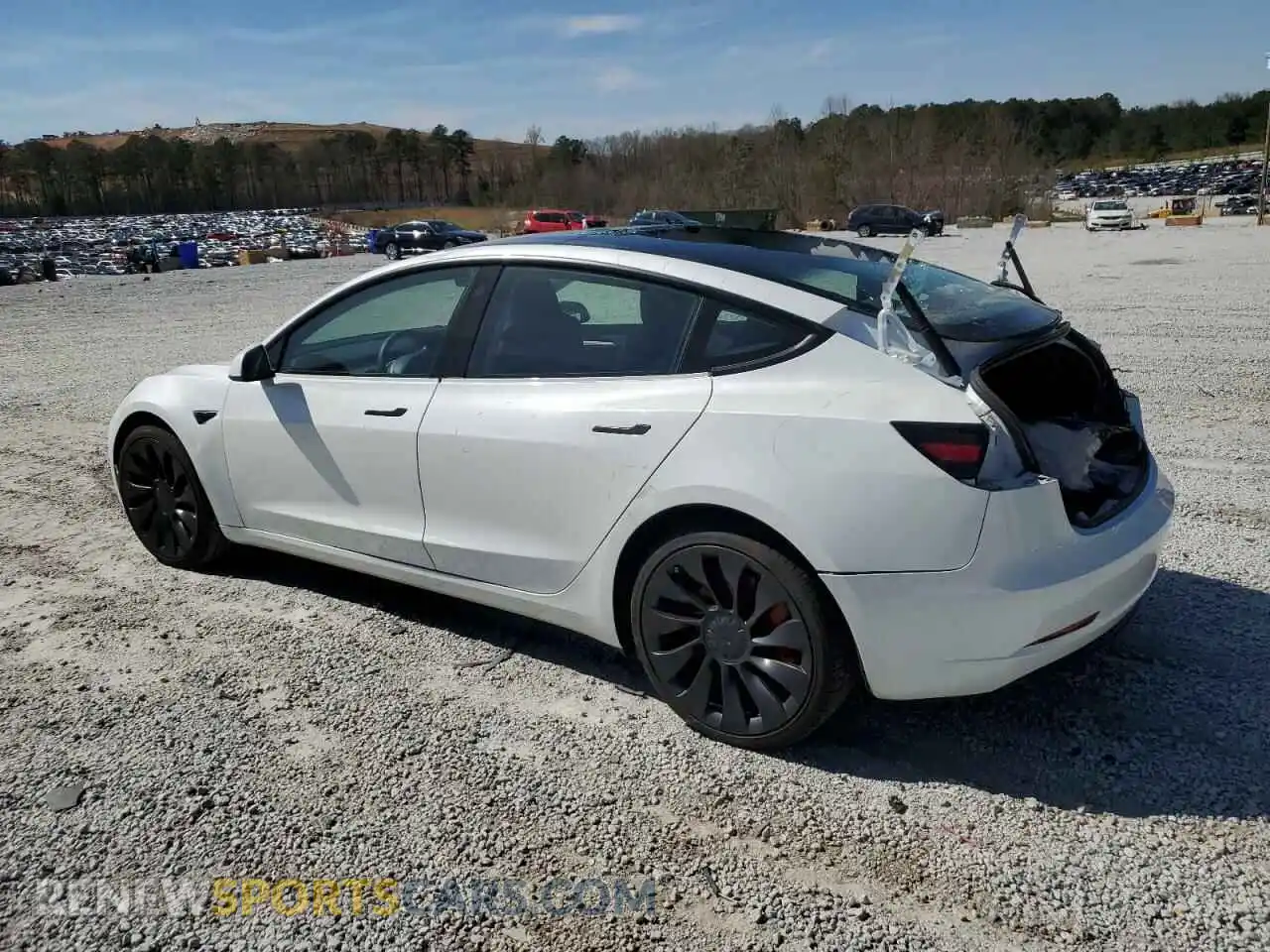 2 Photograph of a damaged car 5YJ3E1ECXPF551216 TESLA MODEL 3 2023