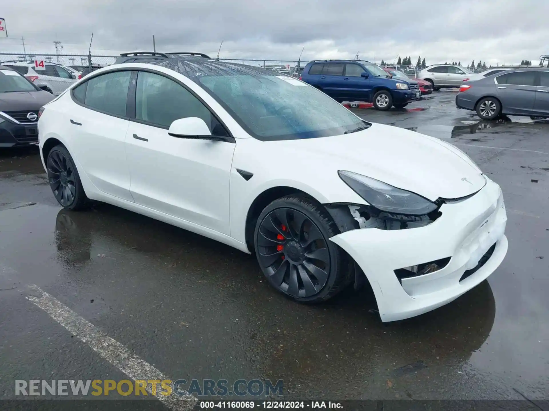 1 Photograph of a damaged car 5YJ3E1ECXPF582174 TESLA MODEL 3 2023