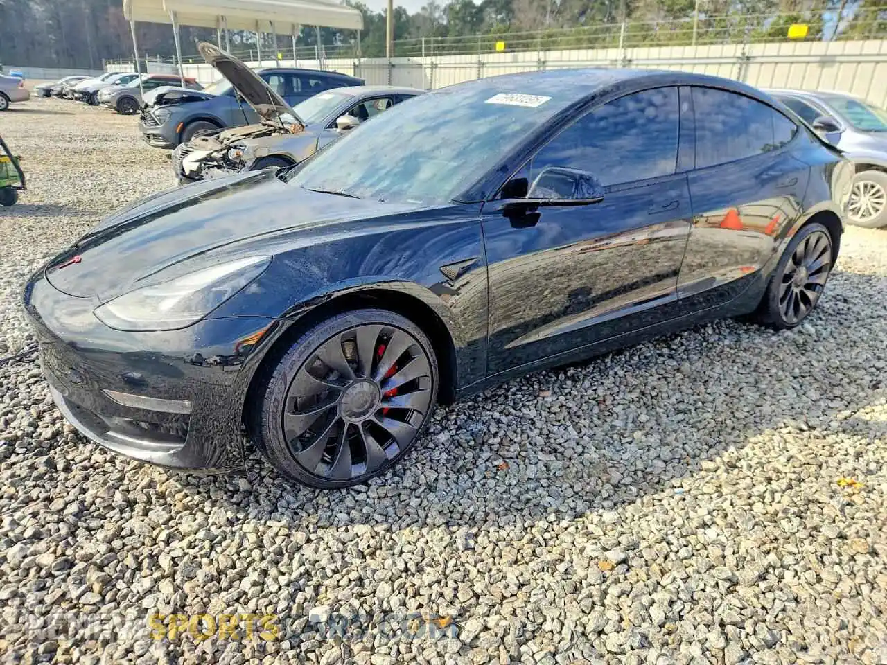 1 Photograph of a damaged car 5YJ3E1ECXPF600866 TESLA MODEL 3 2023