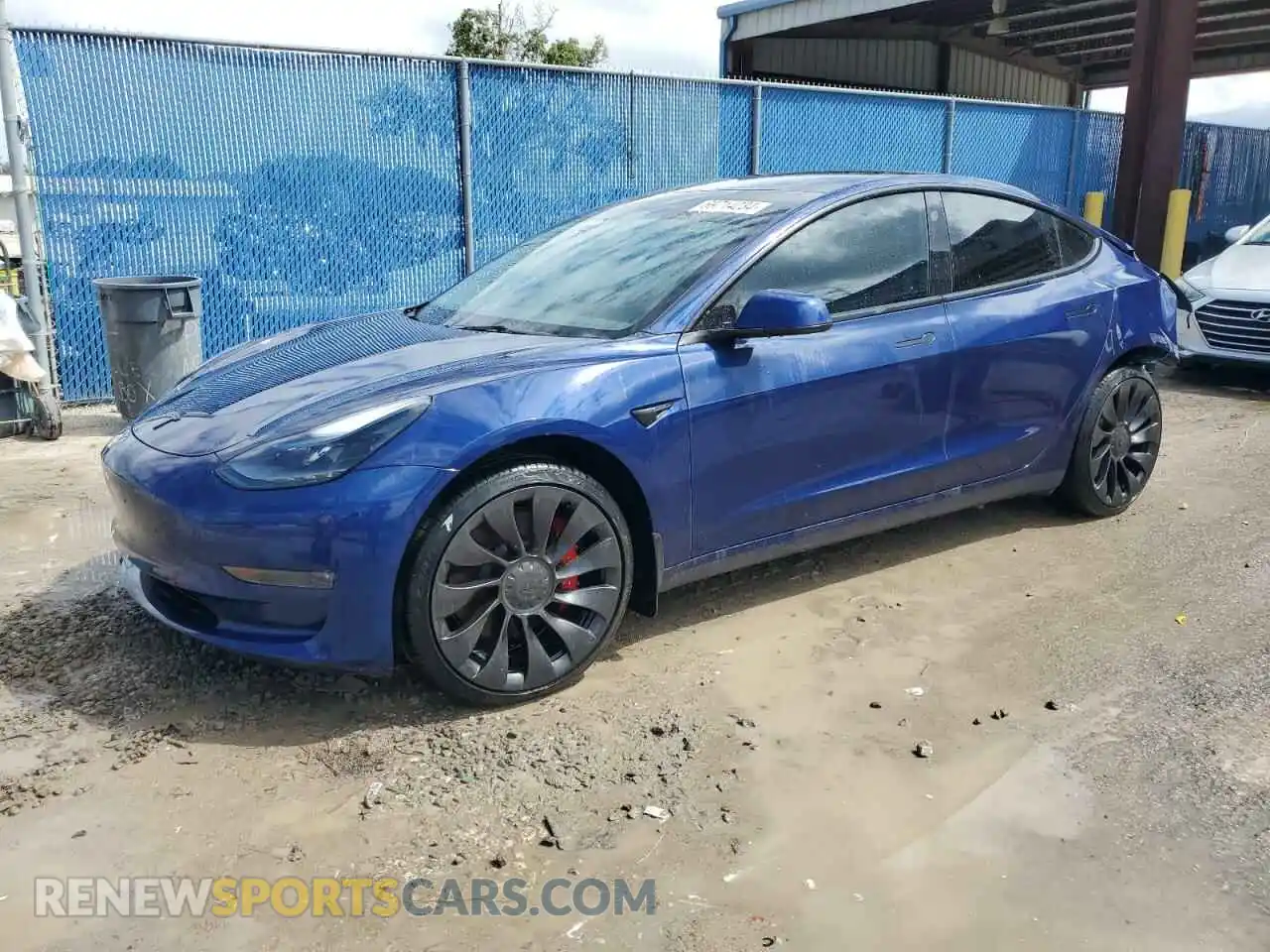 1 Photograph of a damaged car 5YJ3E1ECXPF628036 TESLA MODEL 3 2023
