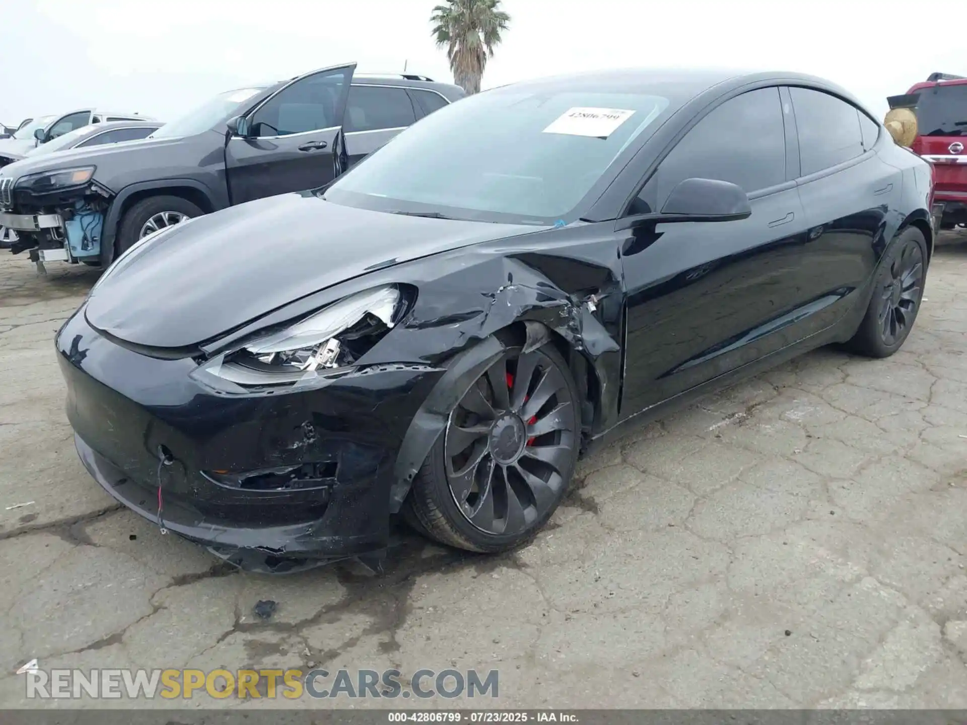 2 Photograph of a damaged car 5YJ3E1ECXPF683778 TESLA MODEL 3 2023