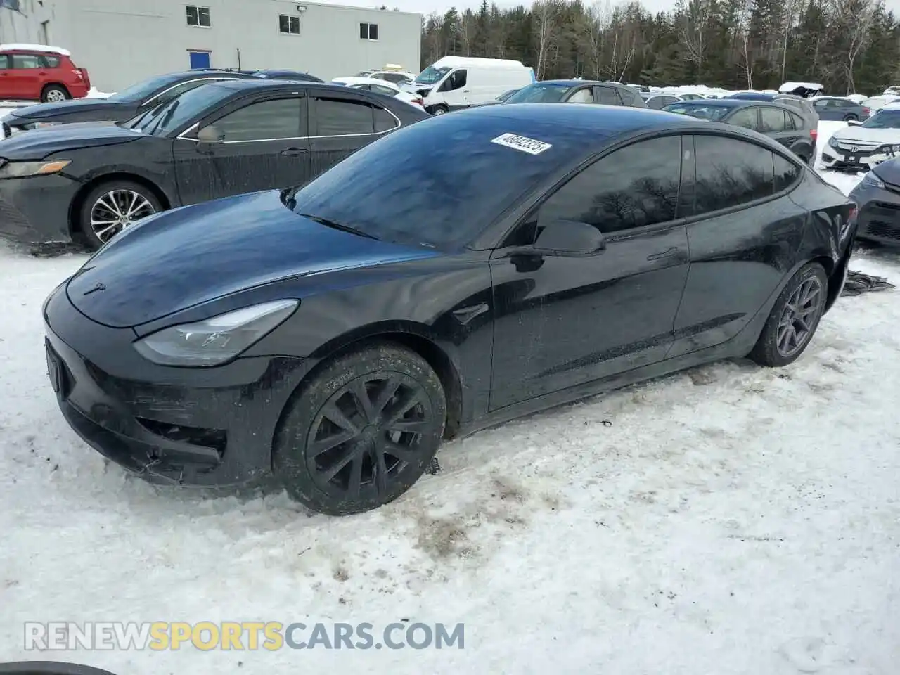 1 Photograph of a damaged car LRW3E1FA7PC899644 TESLA MODEL 3 2023