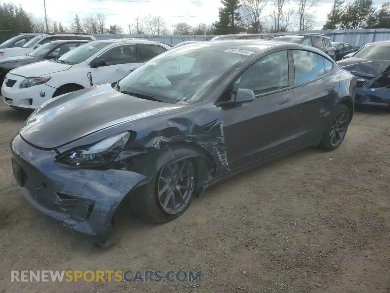 1 Photograph of a damaged car LRW3E1FA9PC921188 TESLA MODEL 3 2023