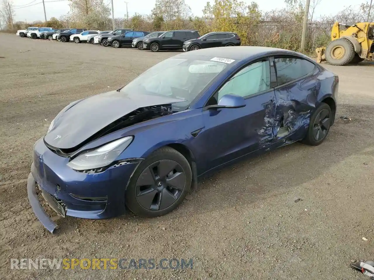 1 Photograph of a damaged car LRW3E1FAXPC843925 TESLA MODEL 3 2023