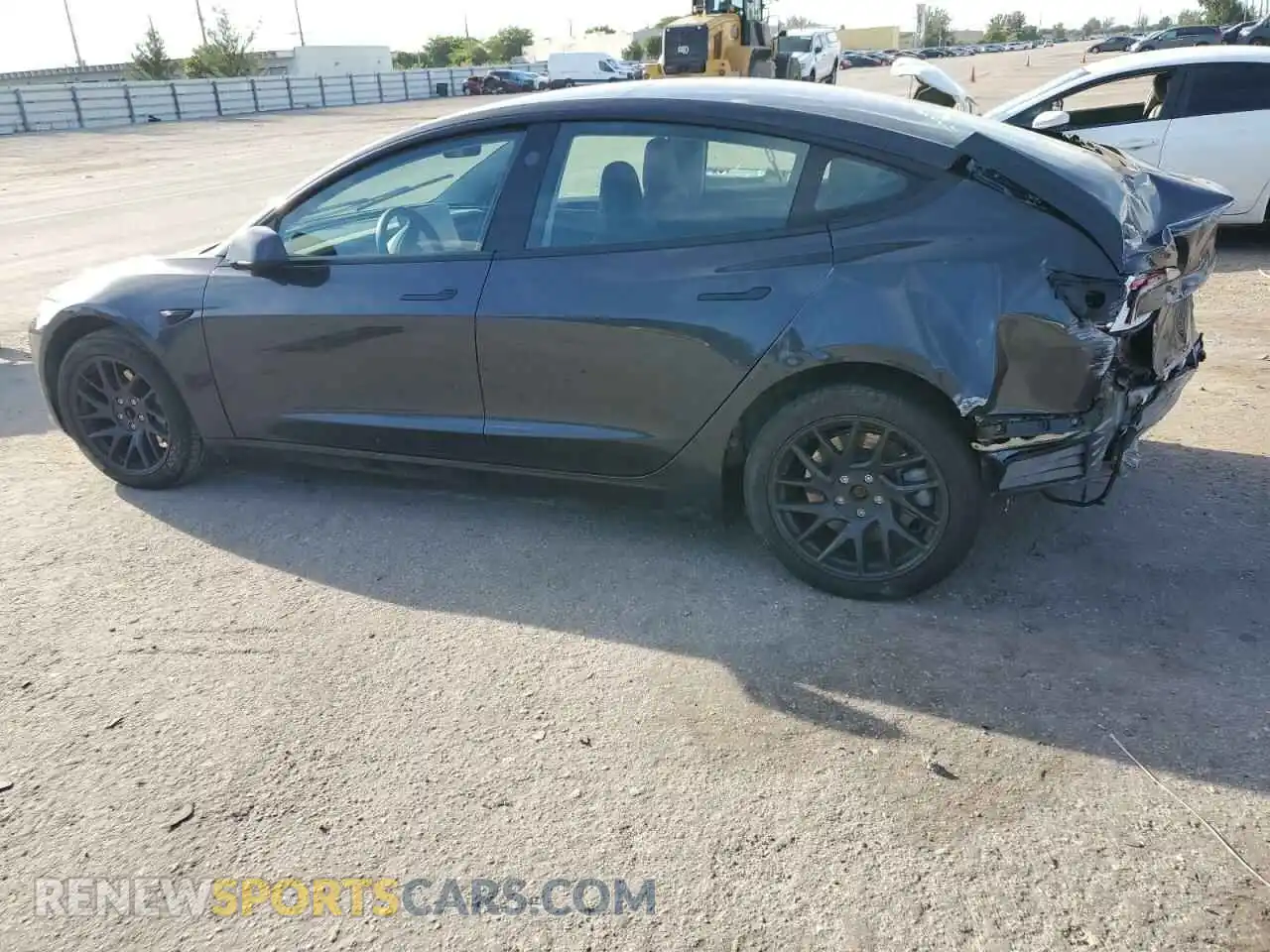 2 Photograph of a damaged car 5YJ3E1EA0RF742998 TESLA MODEL 3 2024