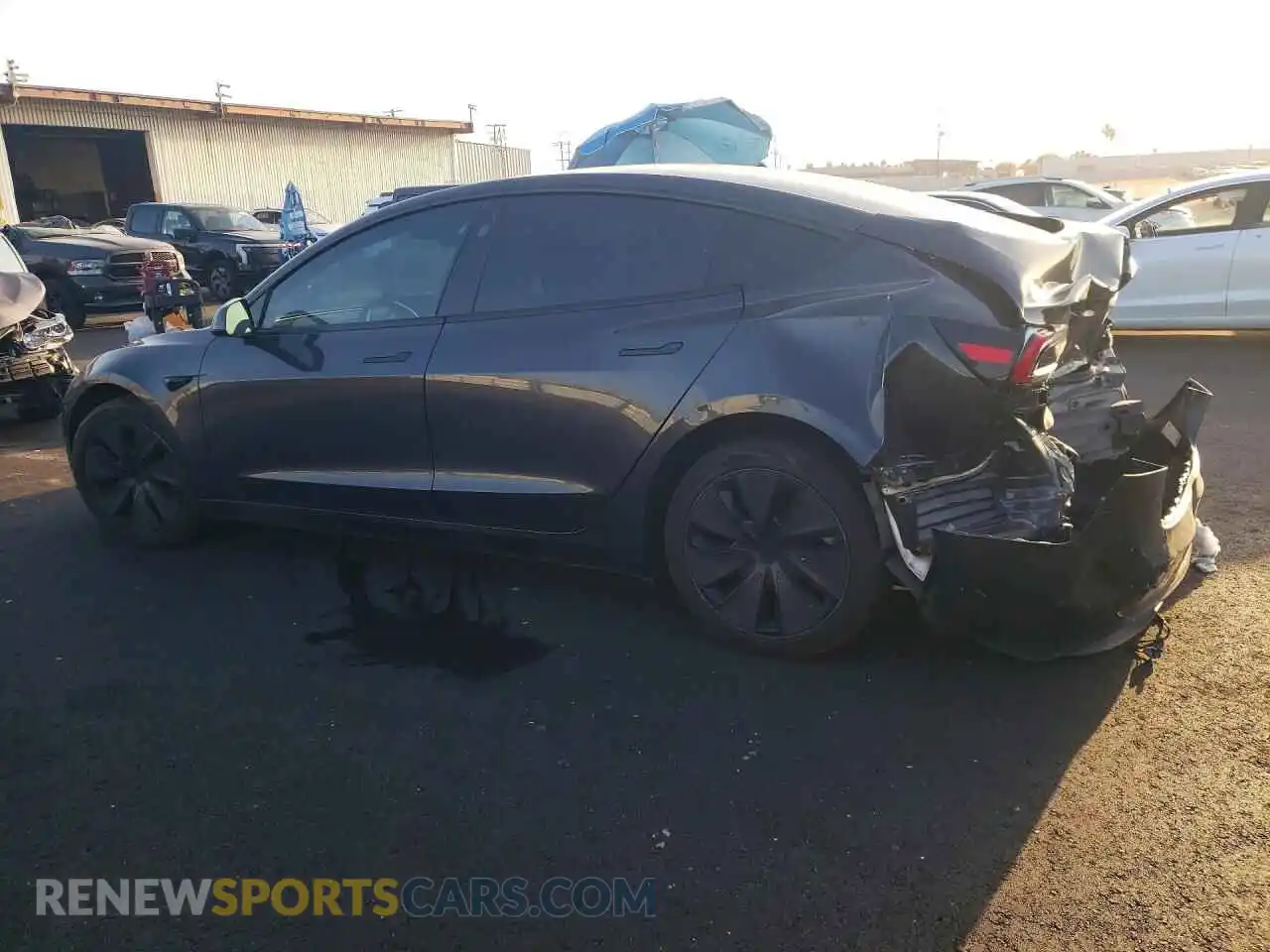 2 Photograph of a damaged car 5YJ3E1EA0RF745366 TESLA MODEL 3 2024