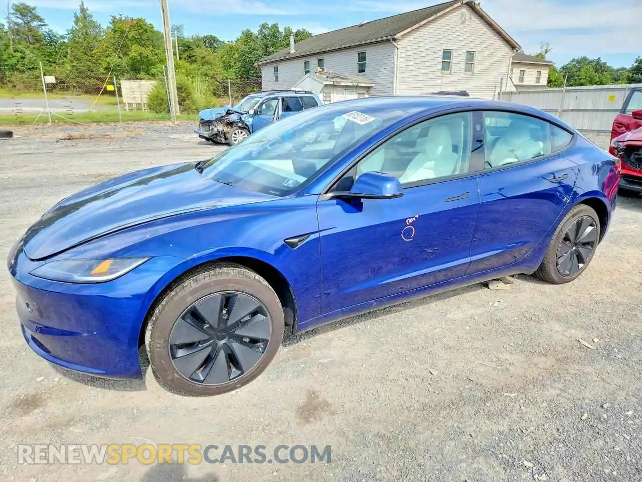1 Photograph of a damaged car 5YJ3E1EA0RF828697 TESLA MODEL 3 2024