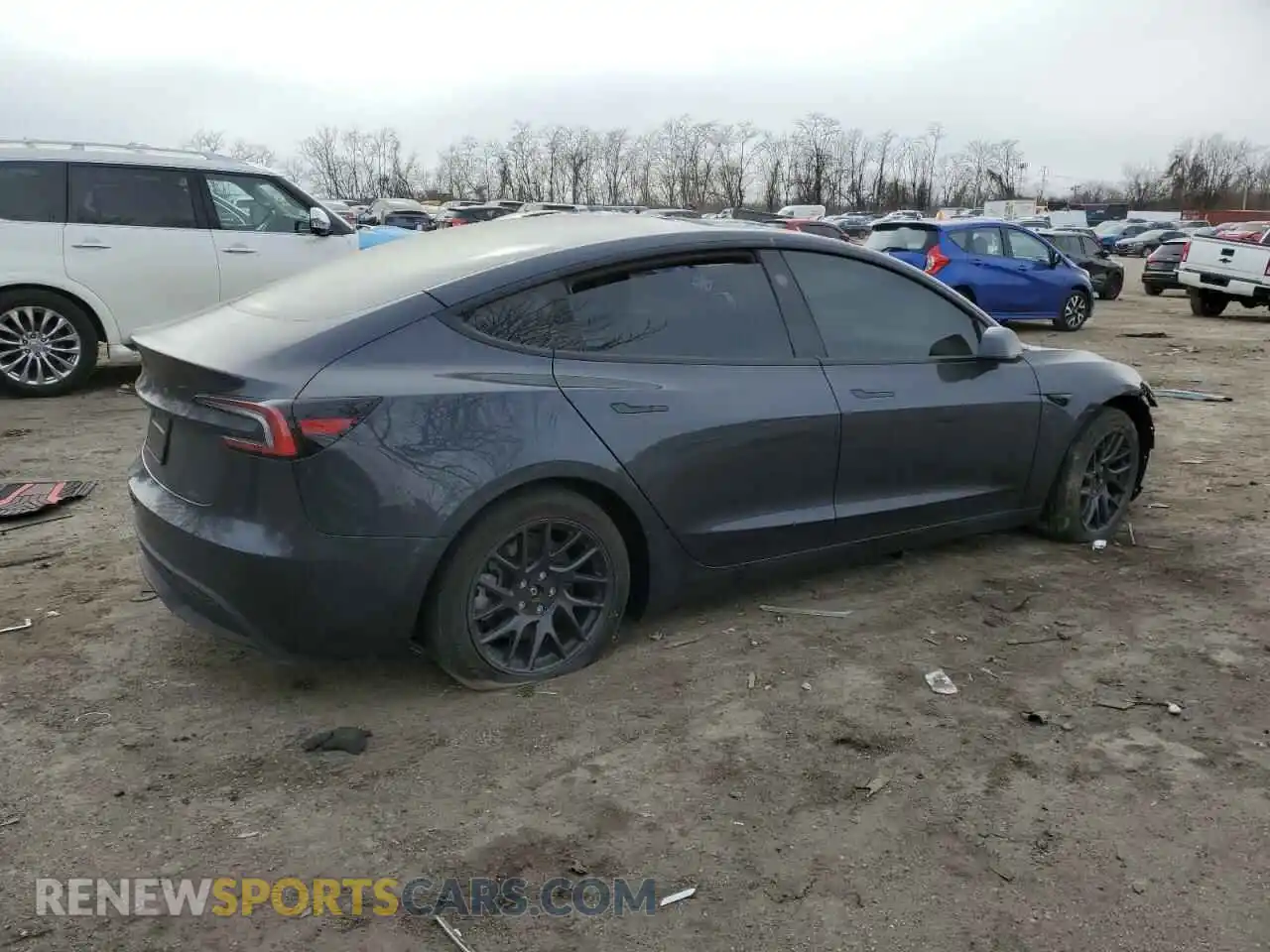 3 fotografías del automóvil dañado 5YJ3E1EA2RF741934 TESLA MODEL 3 2024