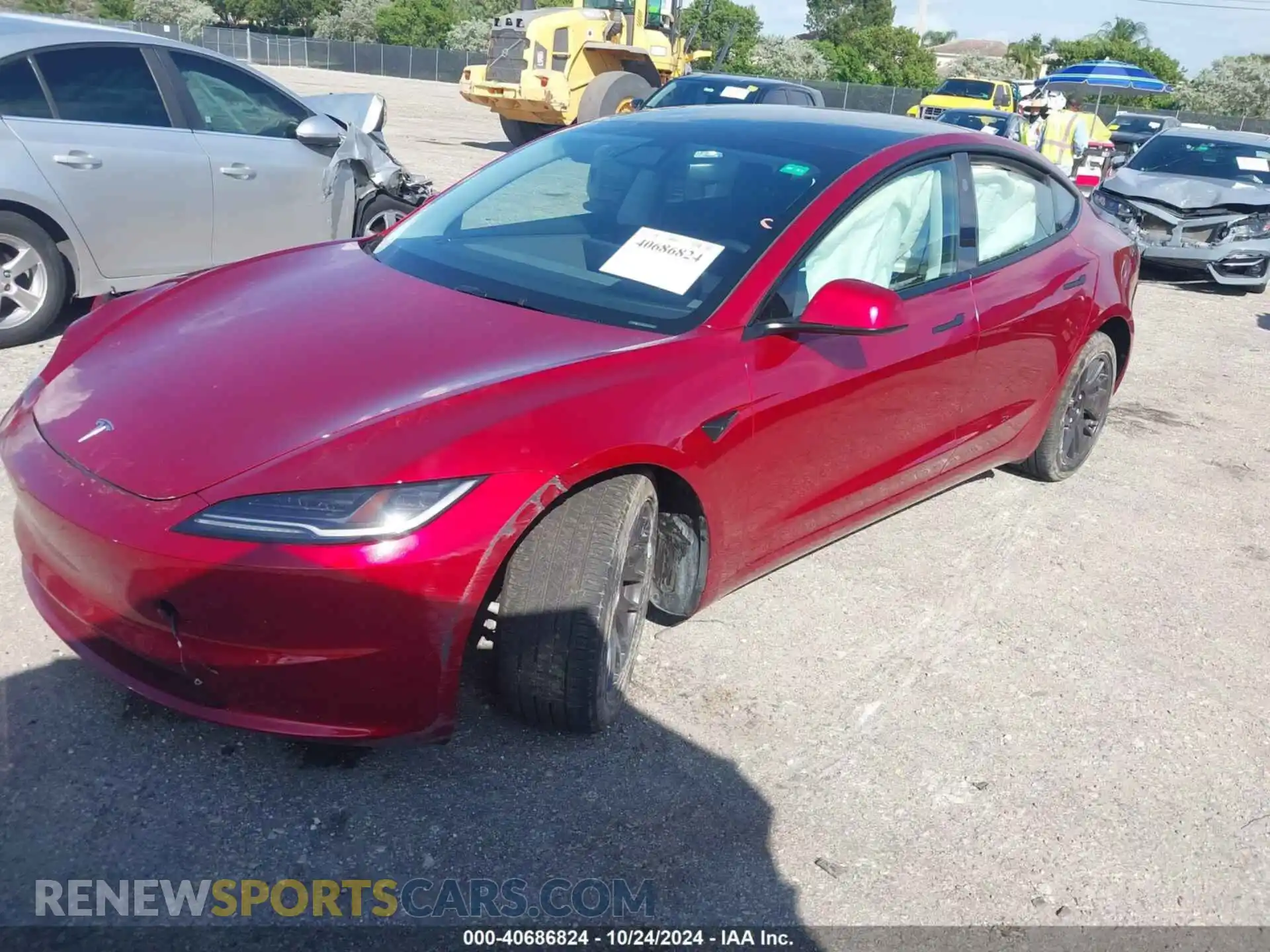 2 Photograph of a damaged car 5YJ3E1EA2RF745174 TESLA MODEL 3 2024