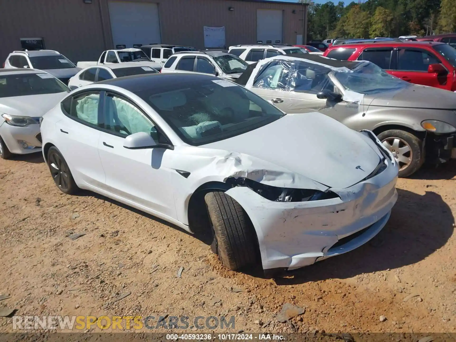 1 Photograph of a damaged car 5YJ3E1EA2RF767241 TESLA MODEL 3 2024