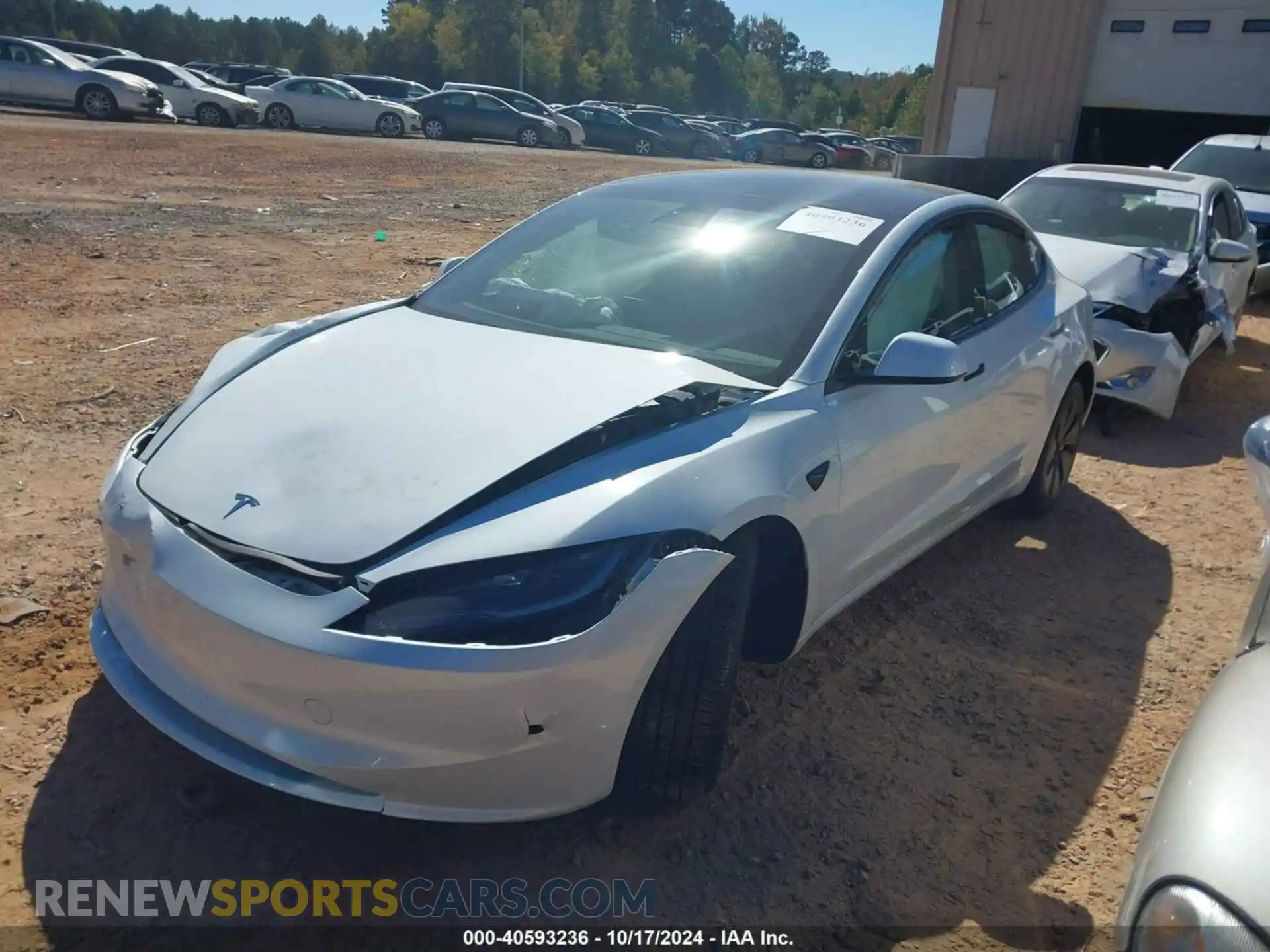 2 Photograph of a damaged car 5YJ3E1EA2RF767241 TESLA MODEL 3 2024