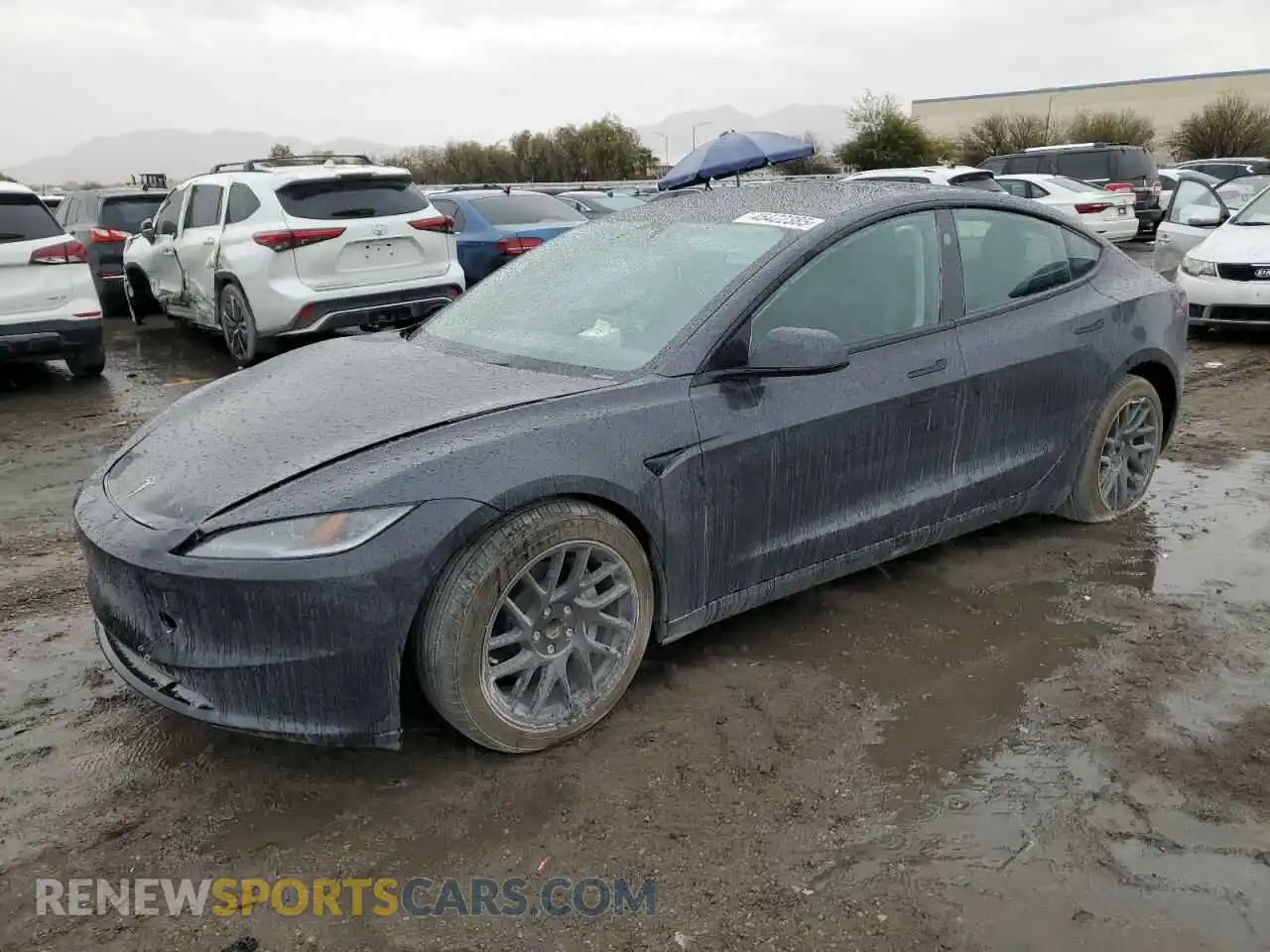 1 Photograph of a damaged car 5YJ3E1EA3RF846062 TESLA MODEL 3 2024