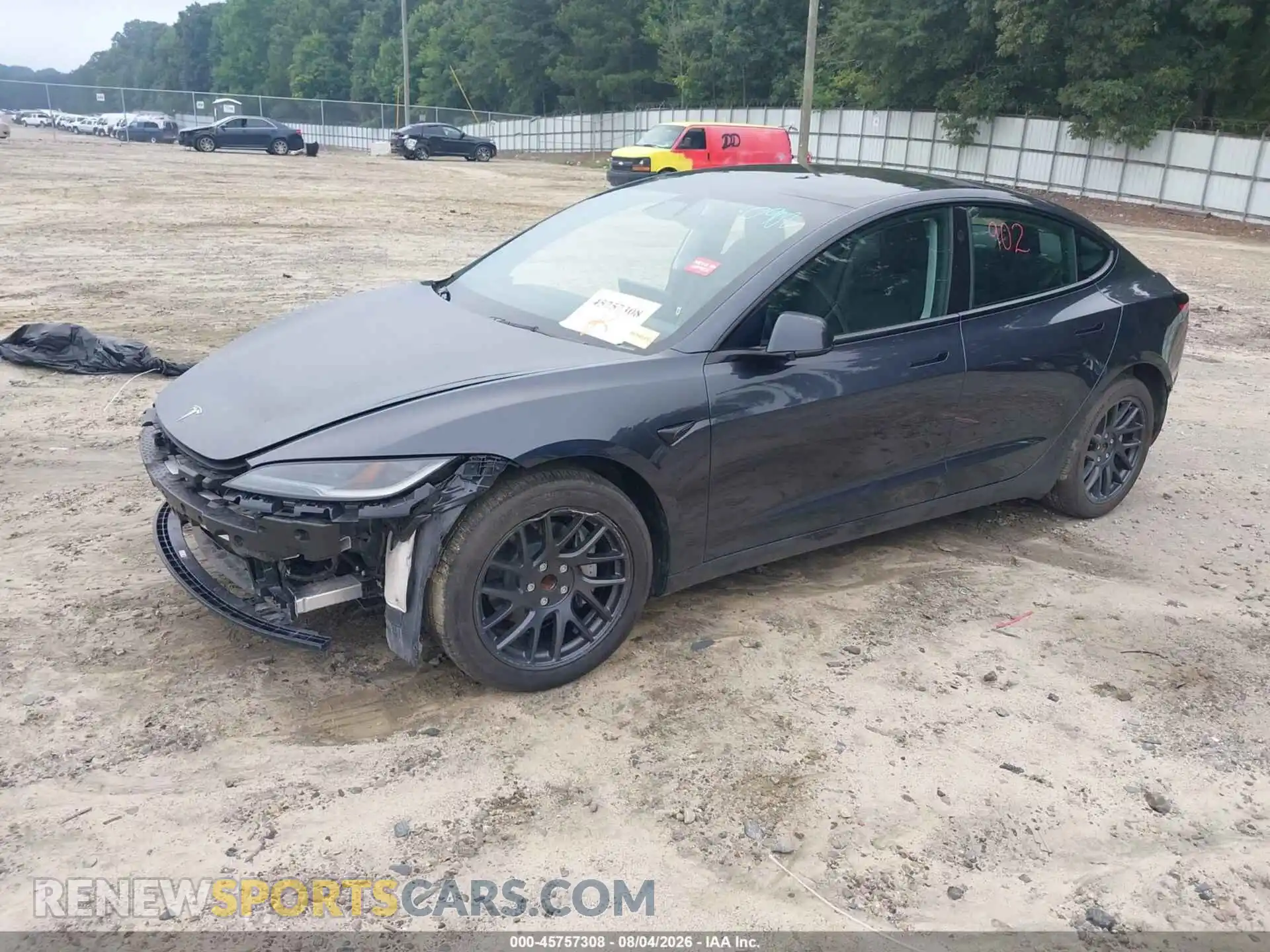 2 fotografías del automóvil dañado 5YJ3E1EA3RF865744 TESLA MODEL 3 2024