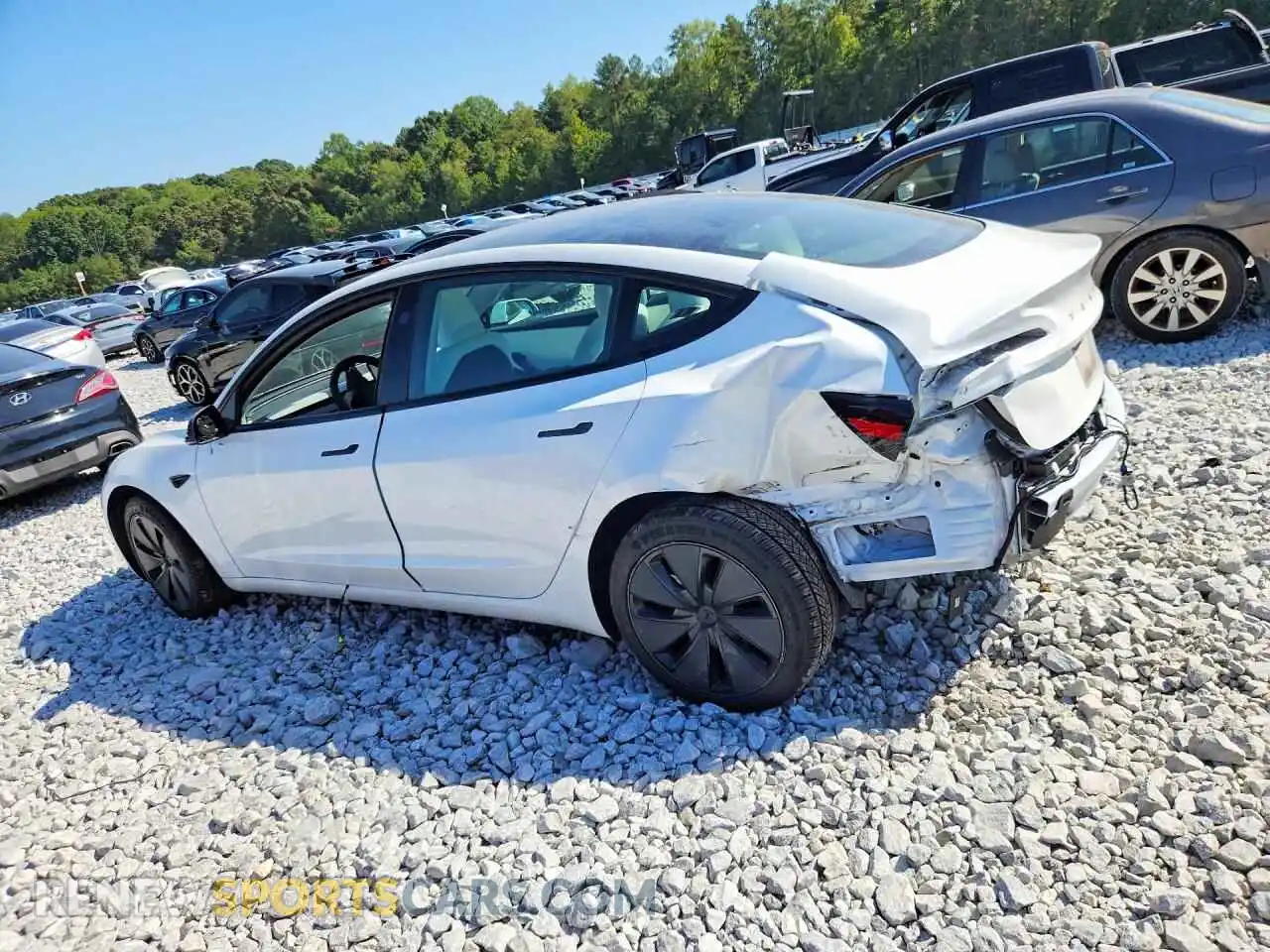 2 Photograph of a damaged car 5YJ3E1EA3RF867400 TESLA MODEL 3 2024