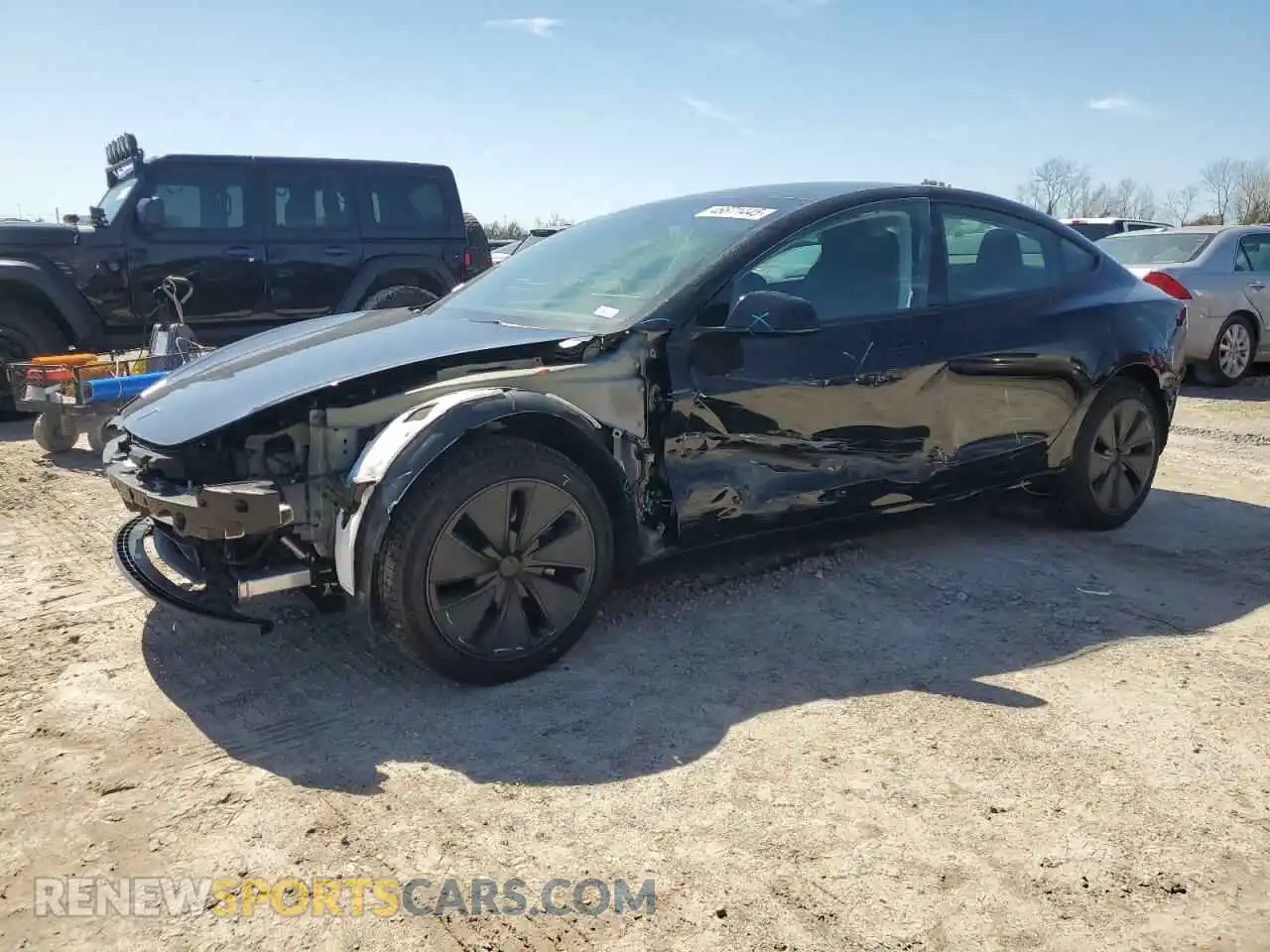 1 Photograph of a damaged car 5YJ3E1EA3RF872810 TESLA MODEL 3 2024