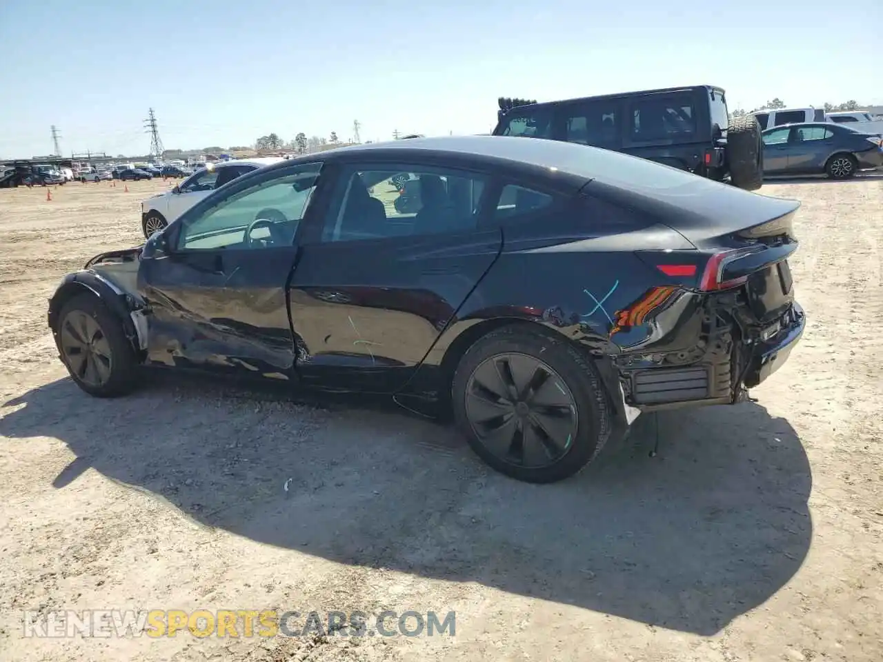 2 Photograph of a damaged car 5YJ3E1EA3RF872810 TESLA MODEL 3 2024