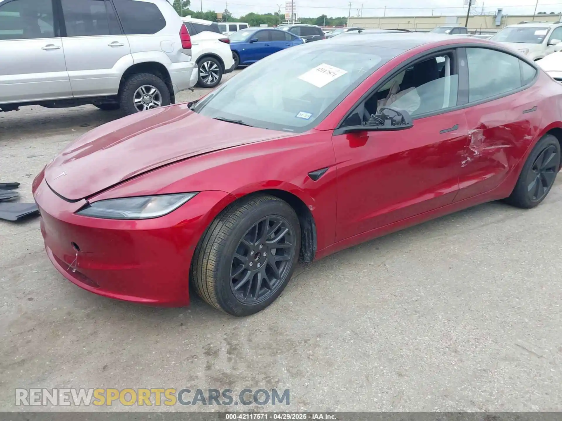 2 Photograph of a damaged car 5YJ3E1EA4RF738212 TESLA MODEL 3 2024