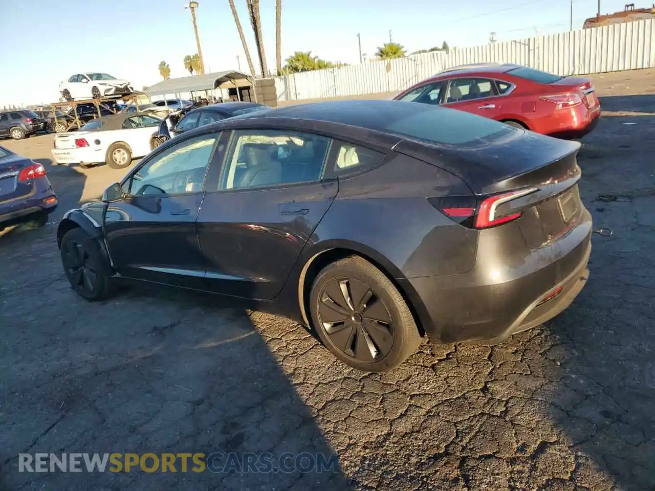 2 Photograph of a damaged car 5YJ3E1EA4RF741904 TESLA MODEL 3 2024