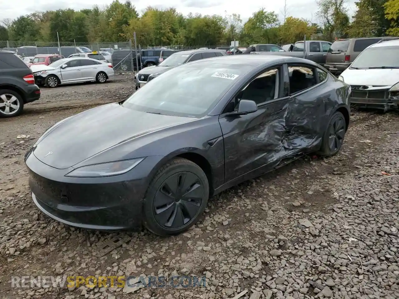 1 Photograph of a damaged car 5YJ3E1EA4RF834504 TESLA MODEL 3 2024