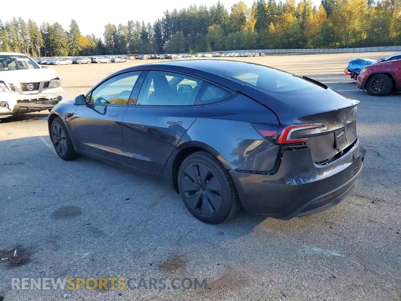 2 Photograph of a damaged car 5YJ3E1EA4RF835118 TESLA MODEL 3 2024