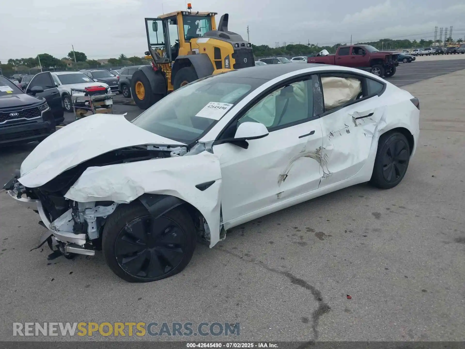 2 Photograph of a damaged car 5YJ3E1EA4RF865767 TESLA MODEL 3 2024
