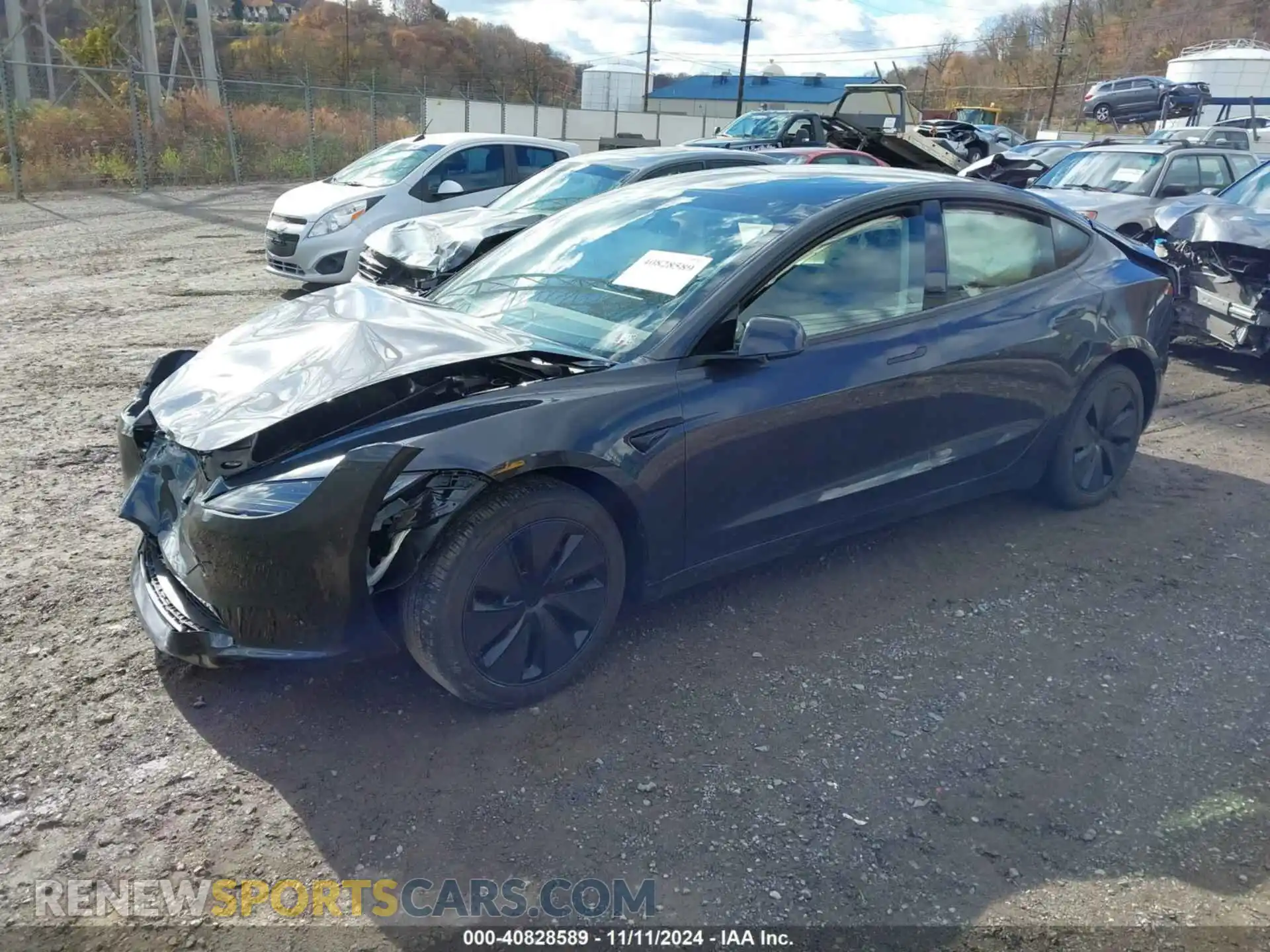 2 Photograph of a damaged car 5YJ3E1EA5RF735545 TESLA MODEL 3 2024