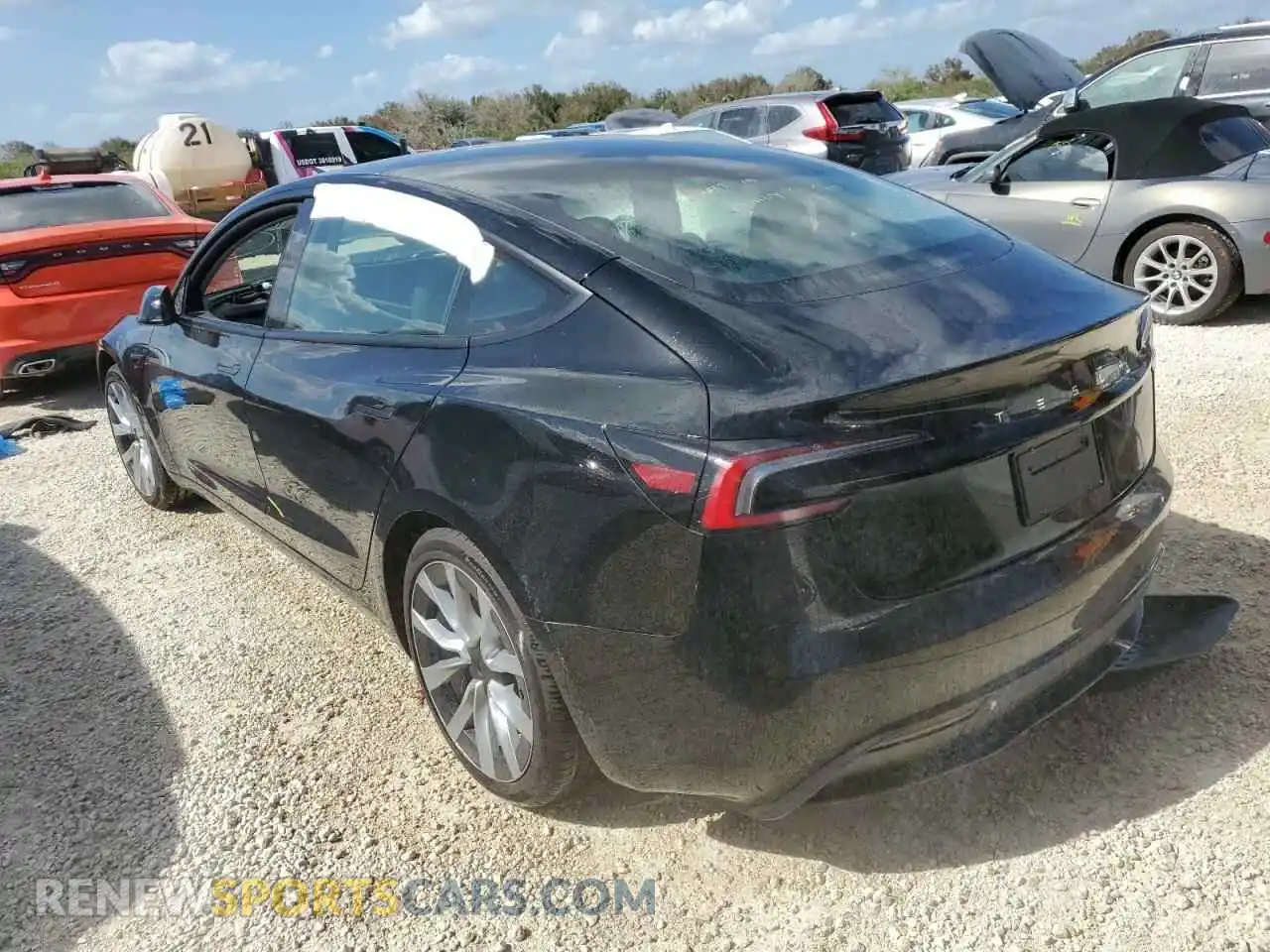 2 Photograph of a damaged car 5YJ3E1EA5RF735724 TESLA MODEL 3 2024