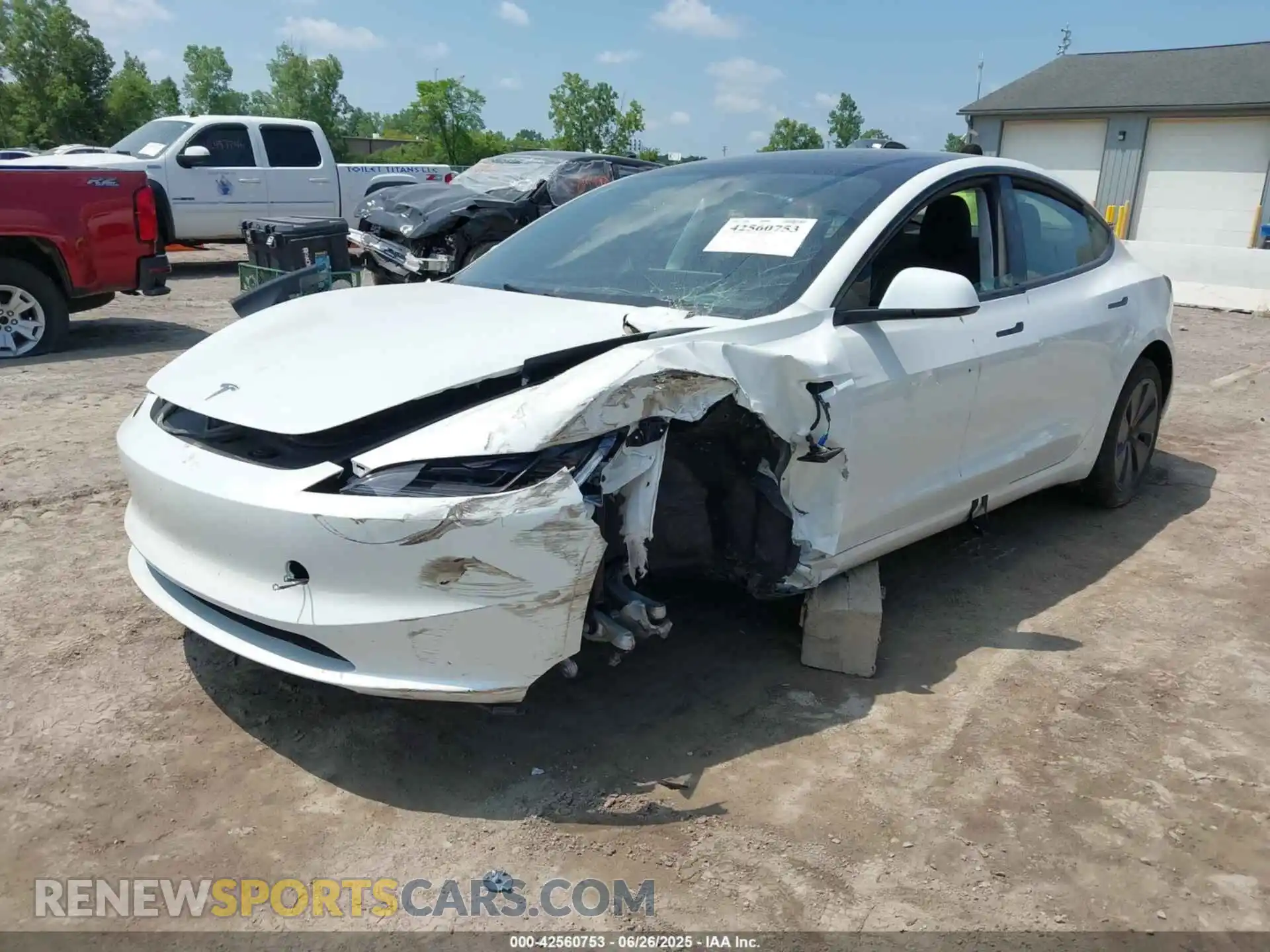2 Photograph of a damaged car 5YJ3E1EA5RF742009 TESLA MODEL 3 2024