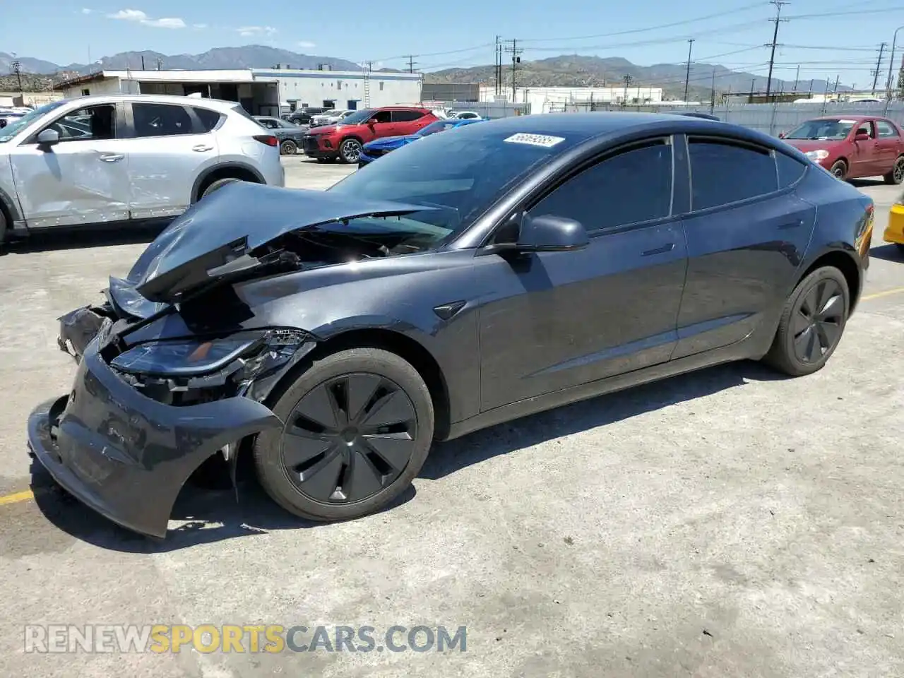 1 Photograph of a damaged car 5YJ3E1EA5RF744407 TESLA MODEL 3 2024