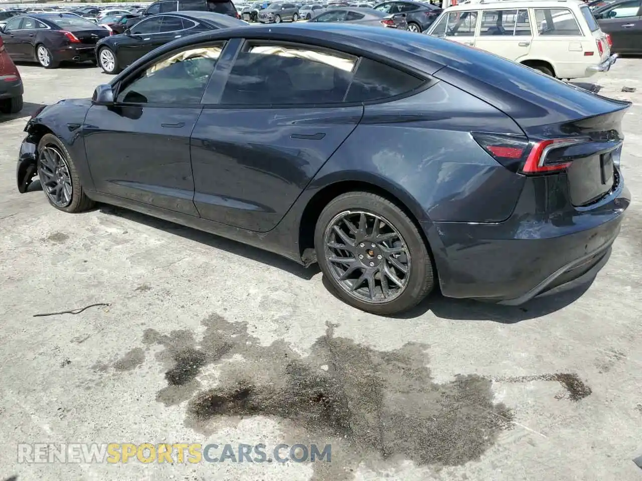 2 Photograph of a damaged car 5YJ3E1EA5RF844488 TESLA MODEL 3 2024