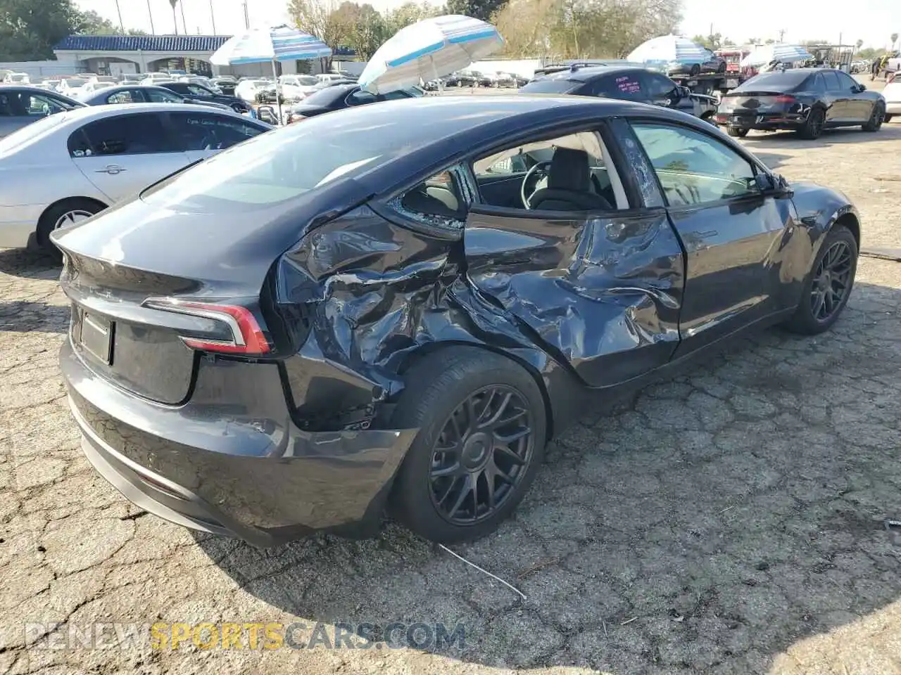 3 Photograph of a damaged car 5YJ3E1EA6RF744142 TESLA MODEL 3 2024