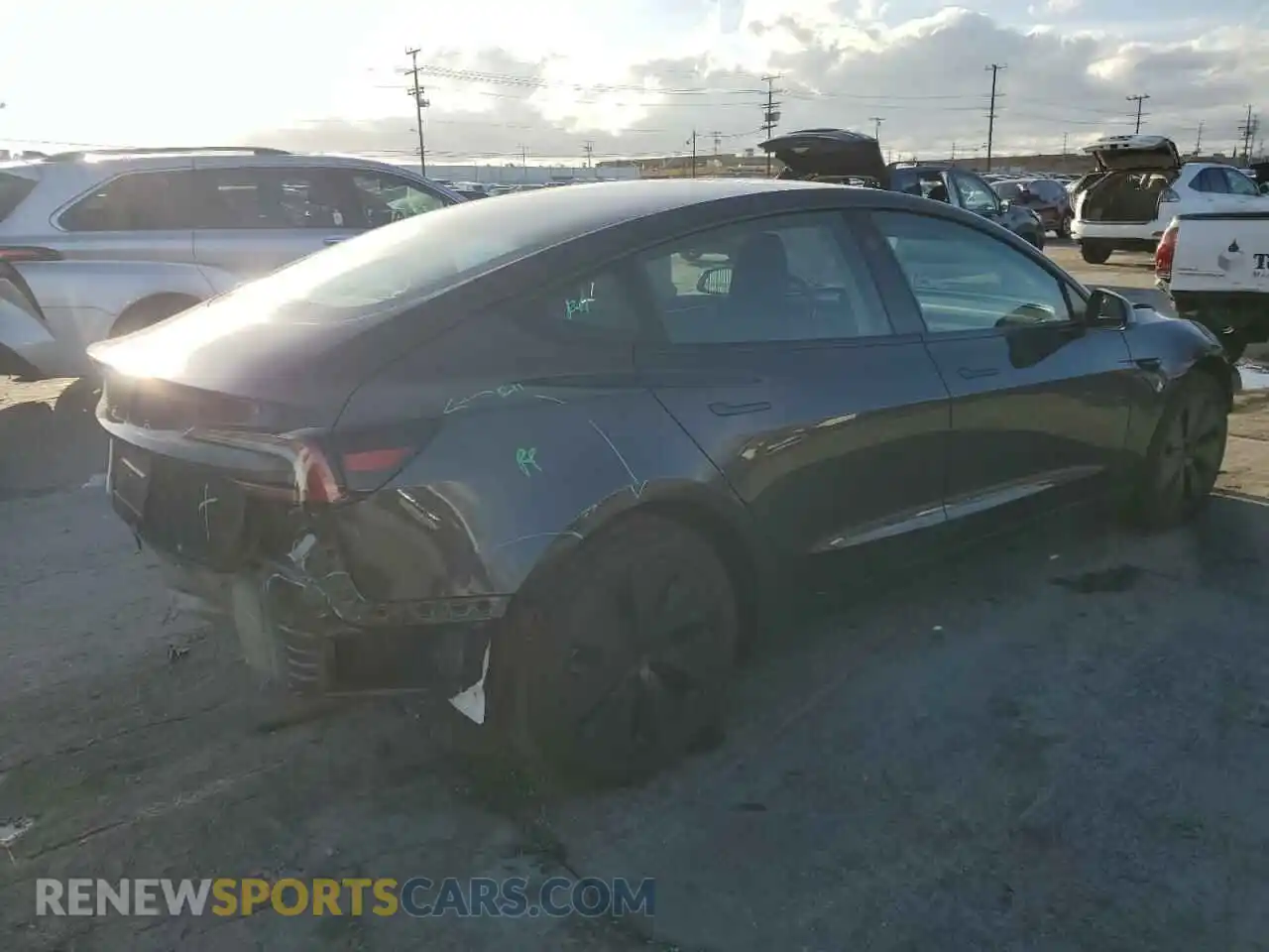 3 Photograph of a damaged car 5YJ3E1EA6RF747249 TESLA MODEL 3 2024