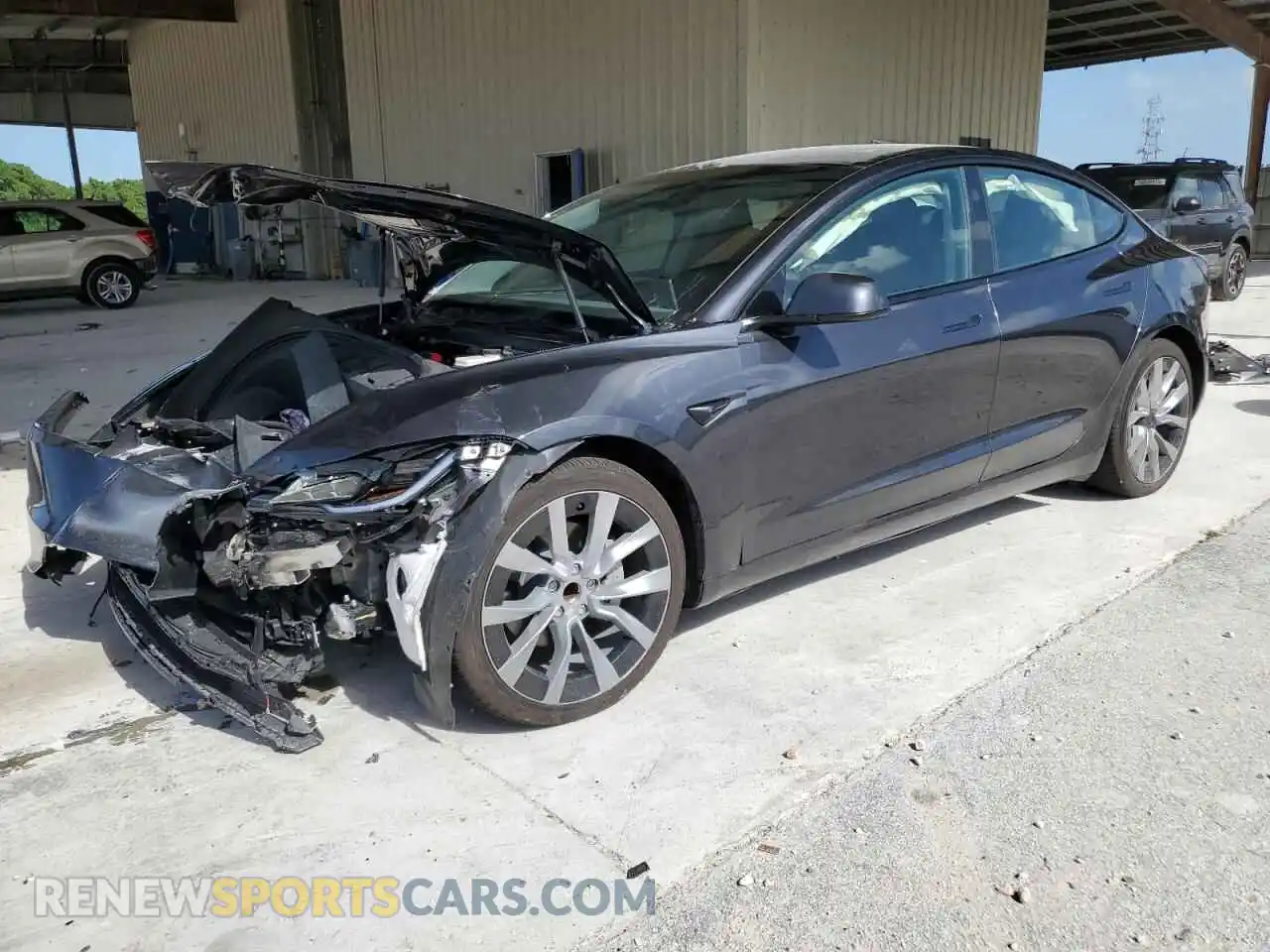 1 Photograph of a damaged car 5YJ3E1EA6RF752340 TESLA MODEL 3 2024
