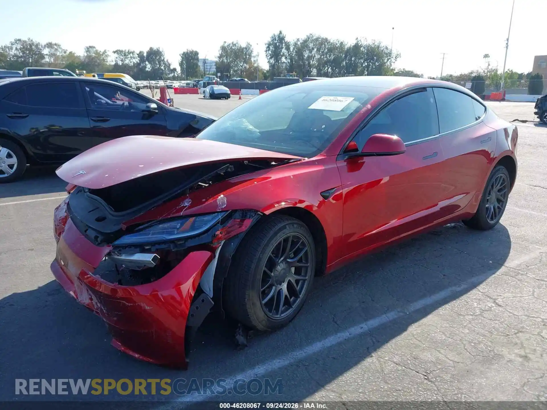 2 Photograph of a damaged car 5YJ3E1EA6RF785287 TESLA MODEL 3 2024