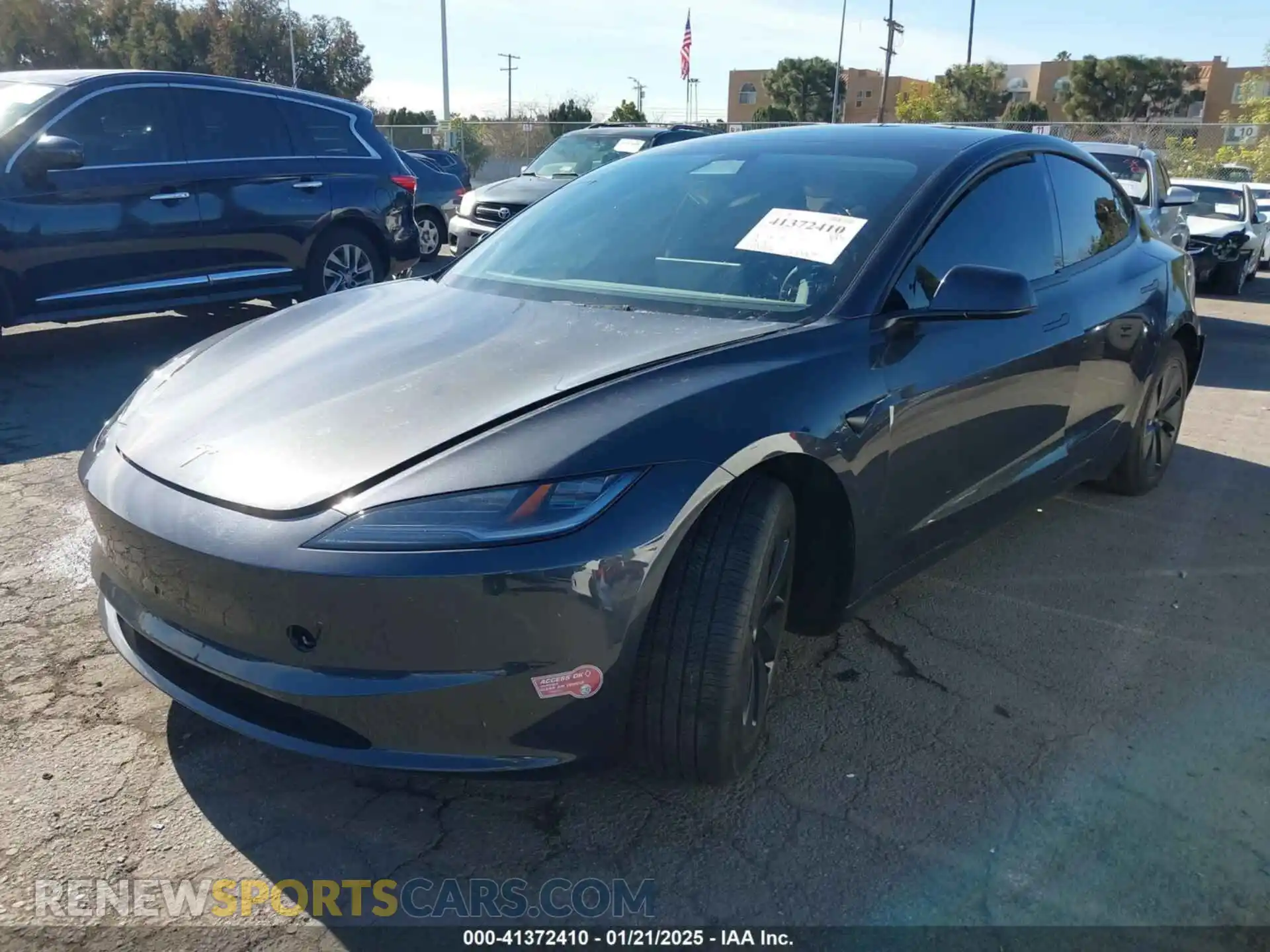 2 Photograph of a damaged car 5YJ3E1EA7RF736647 TESLA MODEL 3 2024