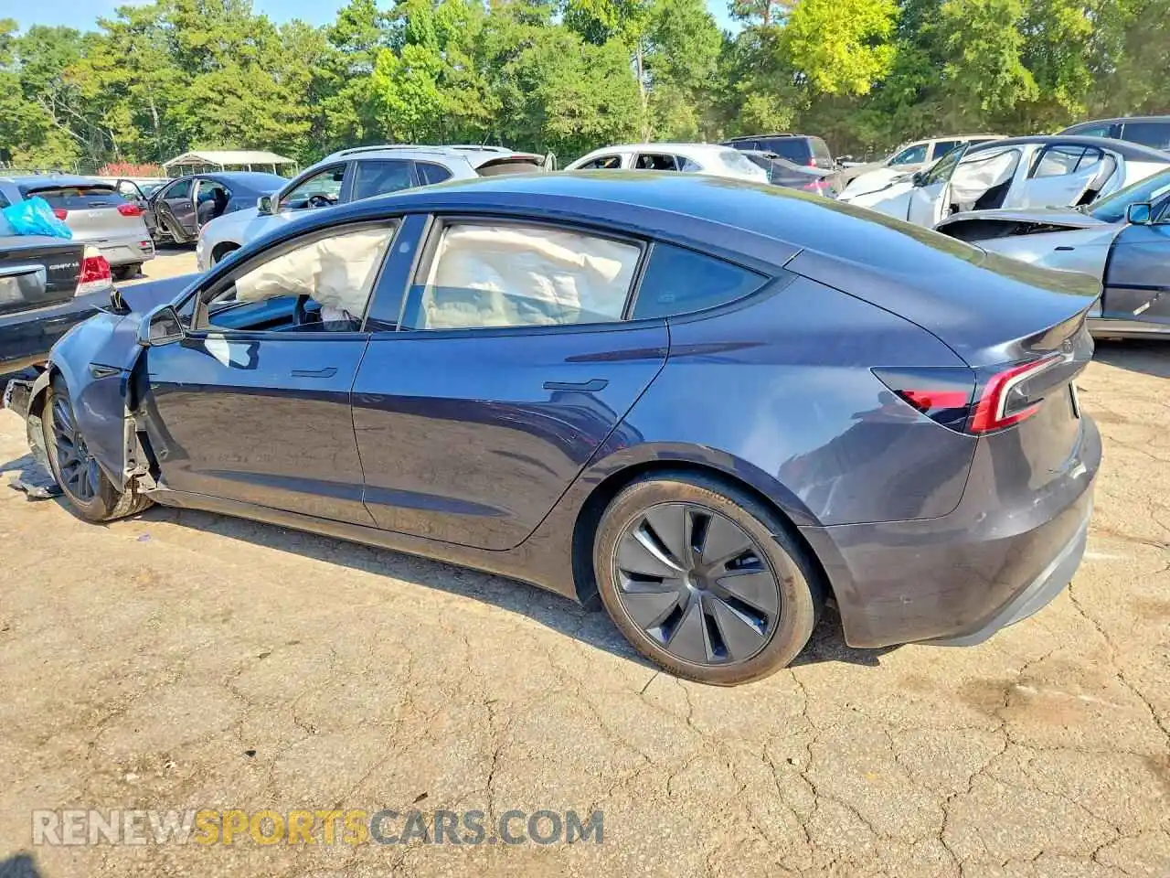 2 fotografías del automóvil dañado 5YJ3E1EA7RF739743 TESLA MODEL 3 2024