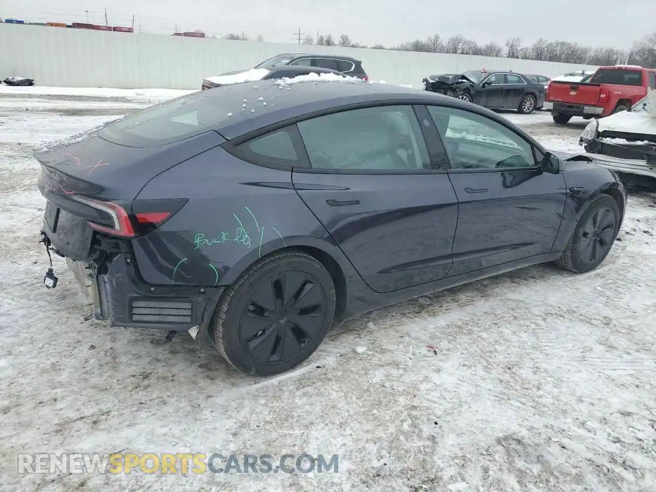 3 Photograph of a damaged car 5YJ3E1EA8RF747771 TESLA MODEL 3 2024