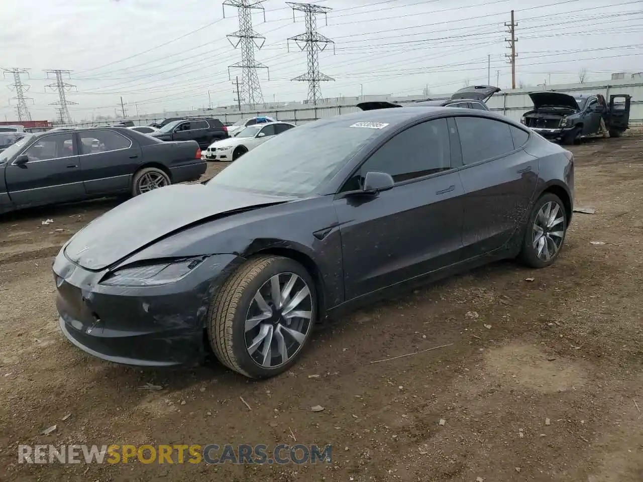 1 Photograph of a damaged car 5YJ3E1EA8RF836952 TESLA MODEL 3 2024