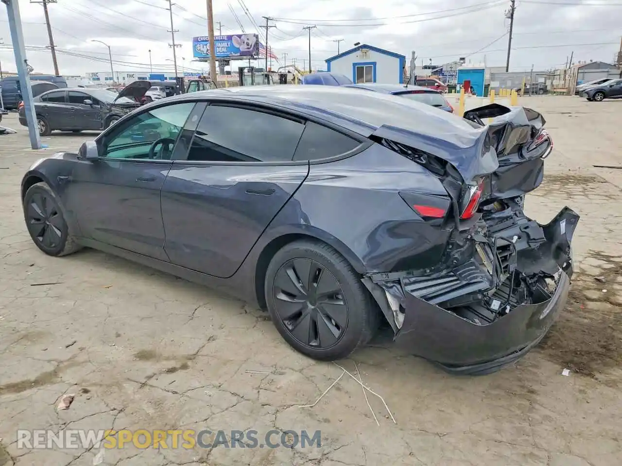 2 Photograph of a damaged car 5YJ3E1EA8RF856666 TESLA MODEL 3 2024